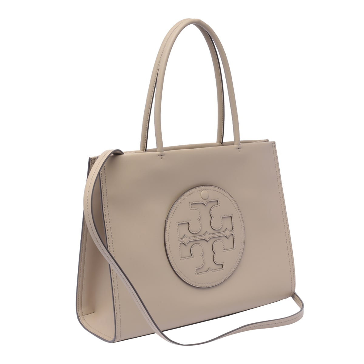 Shop Tory Burch Small Ella Tote Bag In Beige