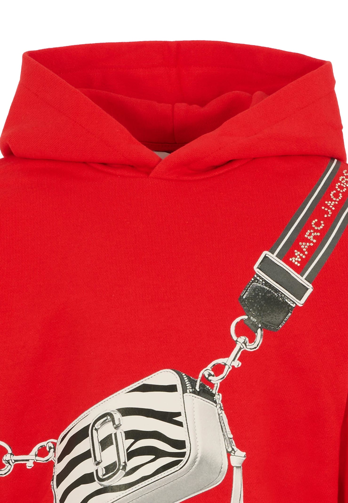 Marc Jacobs Red Sweatshirt For Girl With Bag Print In Red