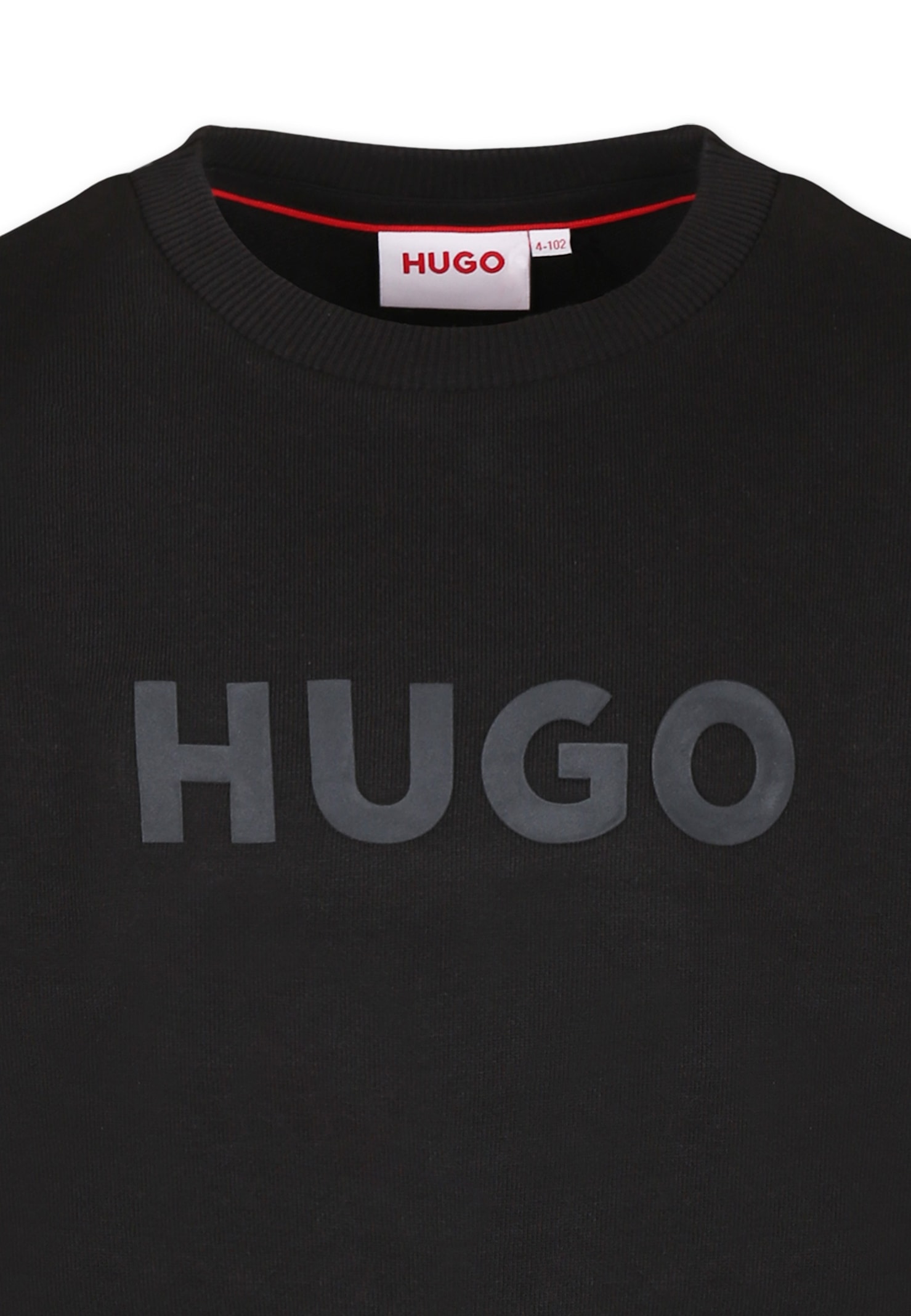 Hugo Boss Black Sweatshirt For Girl With Logo In Black