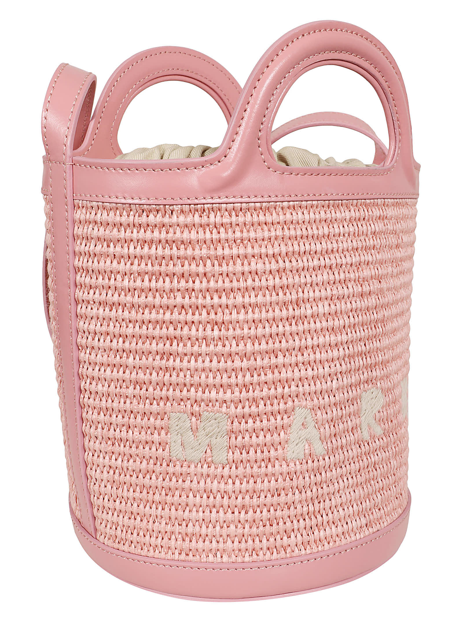 Shop Marni Tropicalia Mini Bucket In Light Pink Light Pink
