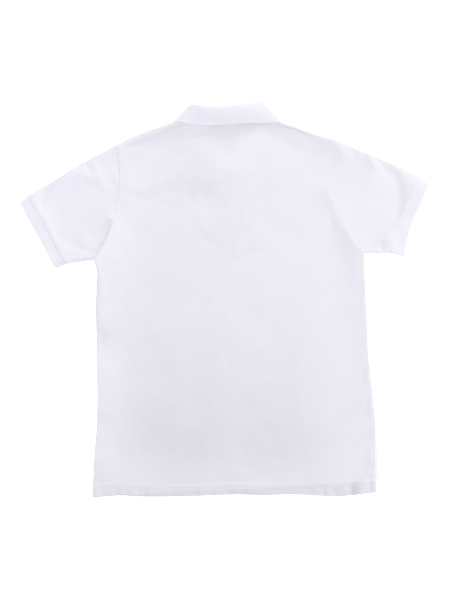 Shop Stone Island Junior White Polo With Logo