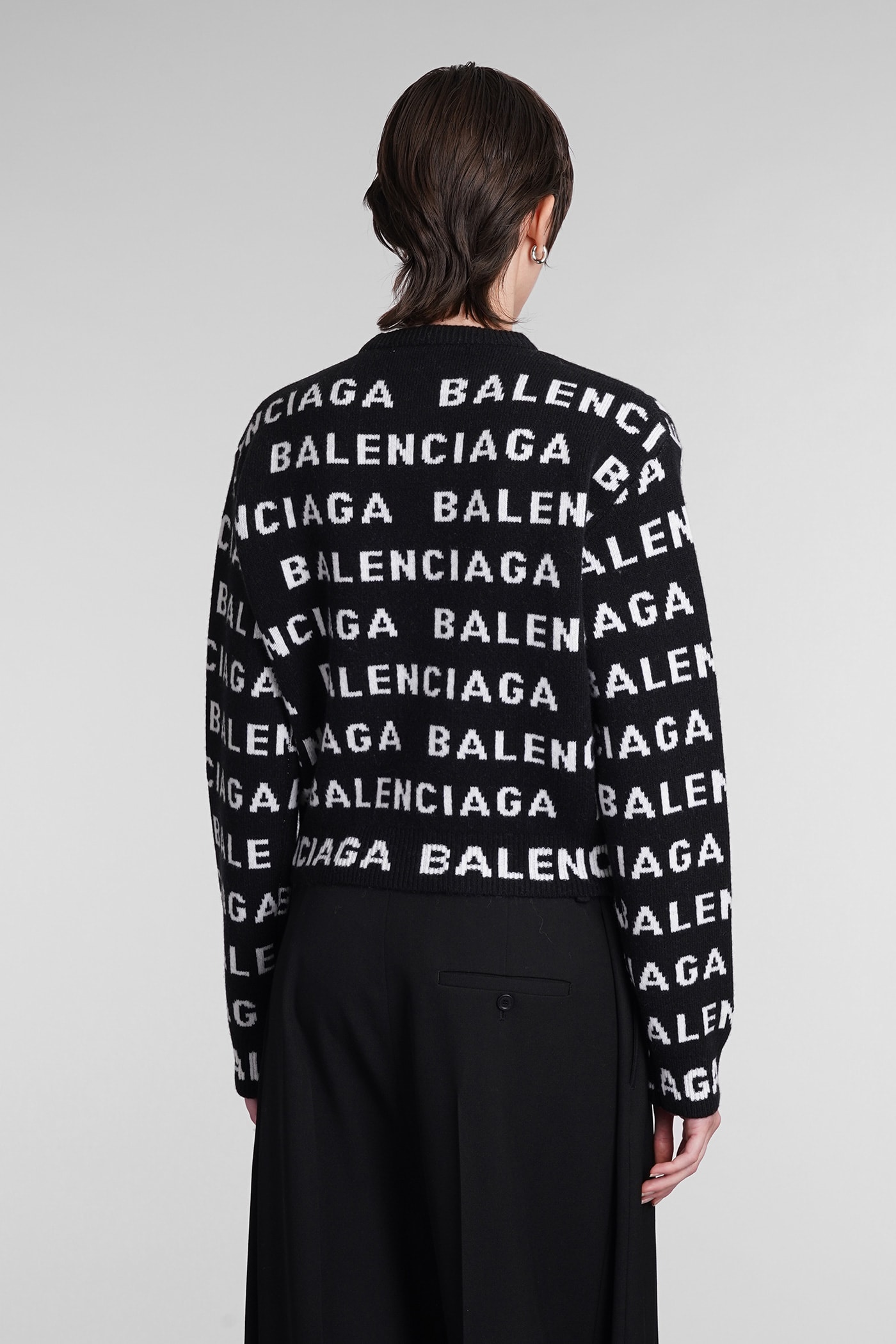 Shop Balenciaga Knitwear In Black Wool