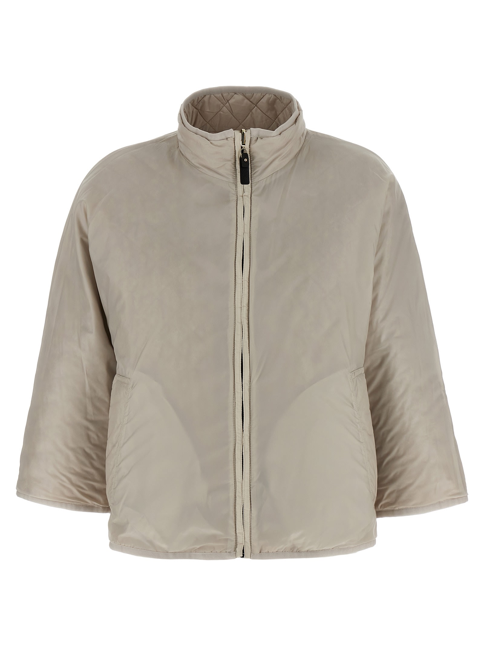 Max Mara The Cube Delfina Reversible Hood In Brown