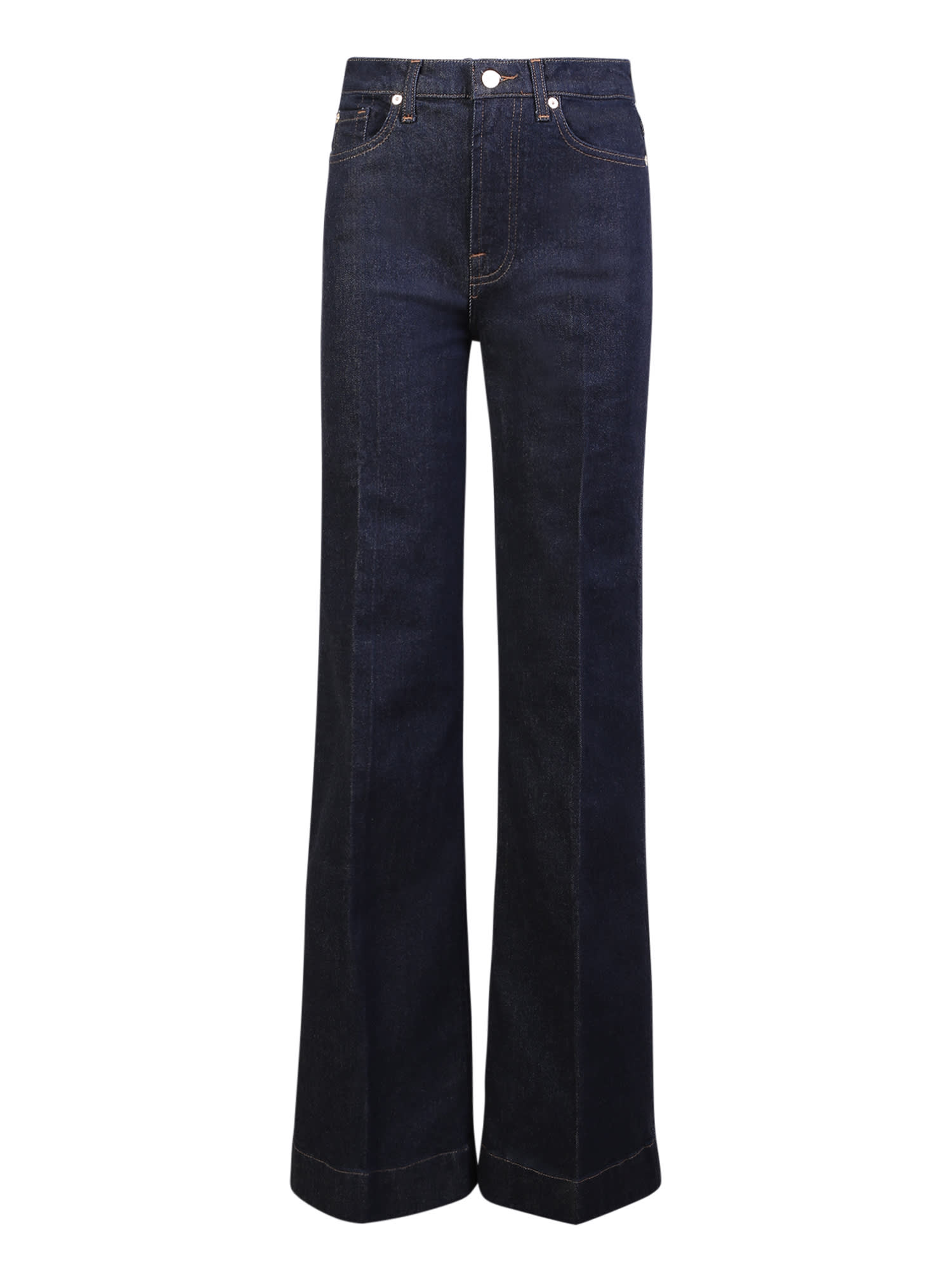 7 For All Mankind Tailorless Dojo Slim Illusion Jeans In Blue
