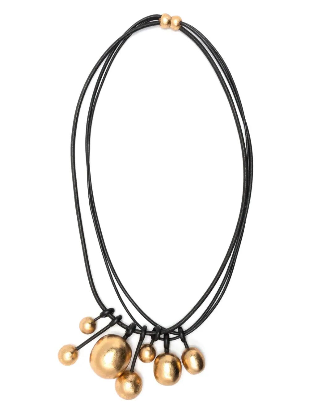 Shop Monies Salix Necklace In Black And Gold