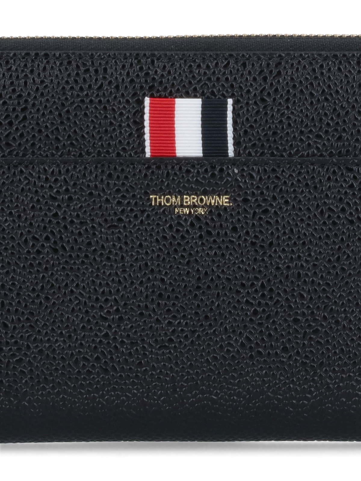 Shop Thom Browne Zip-around Wallet In Black