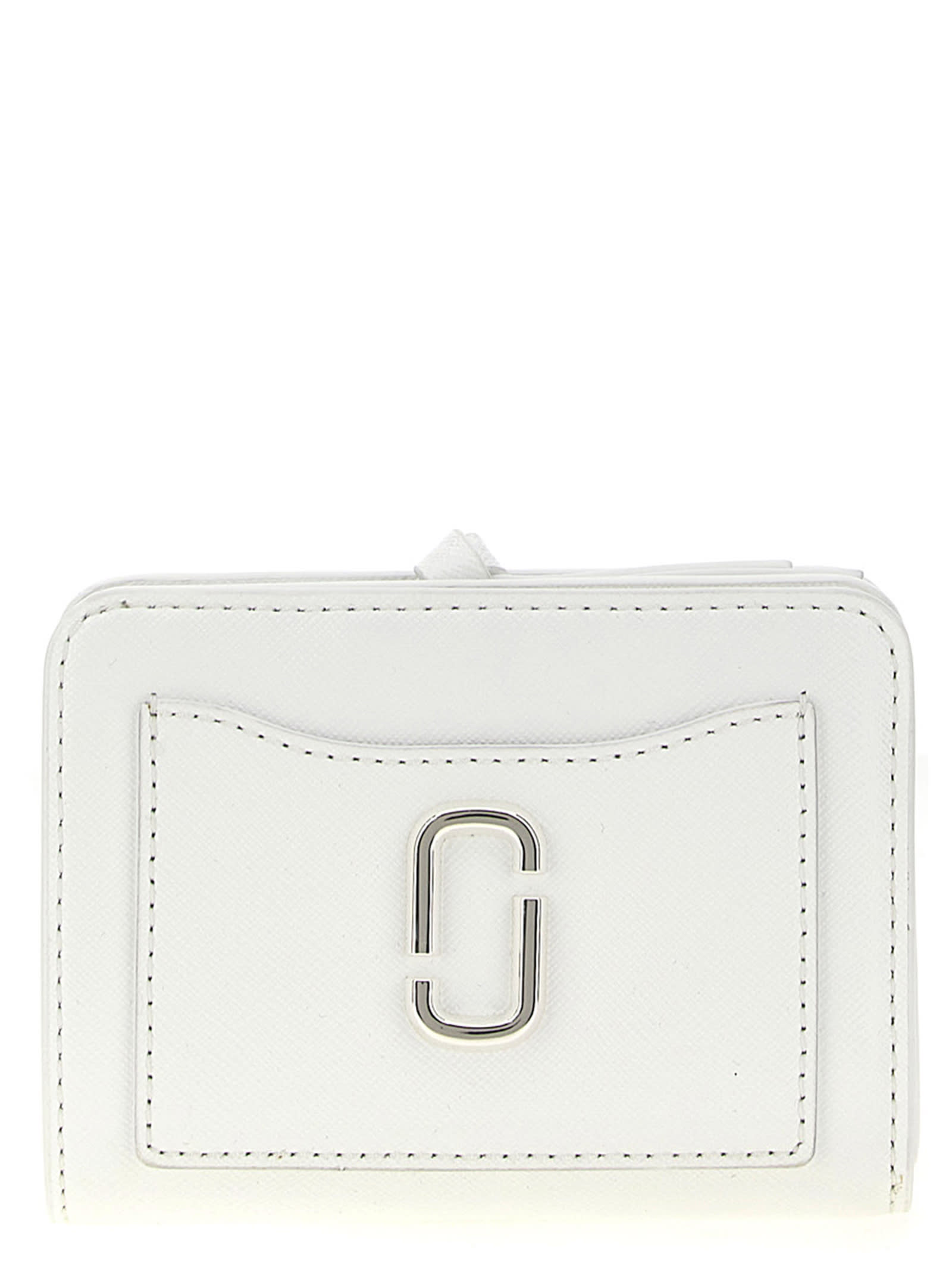 Shop Marc Jacobs The Utility Snapshot Mini Compact Wallet In White