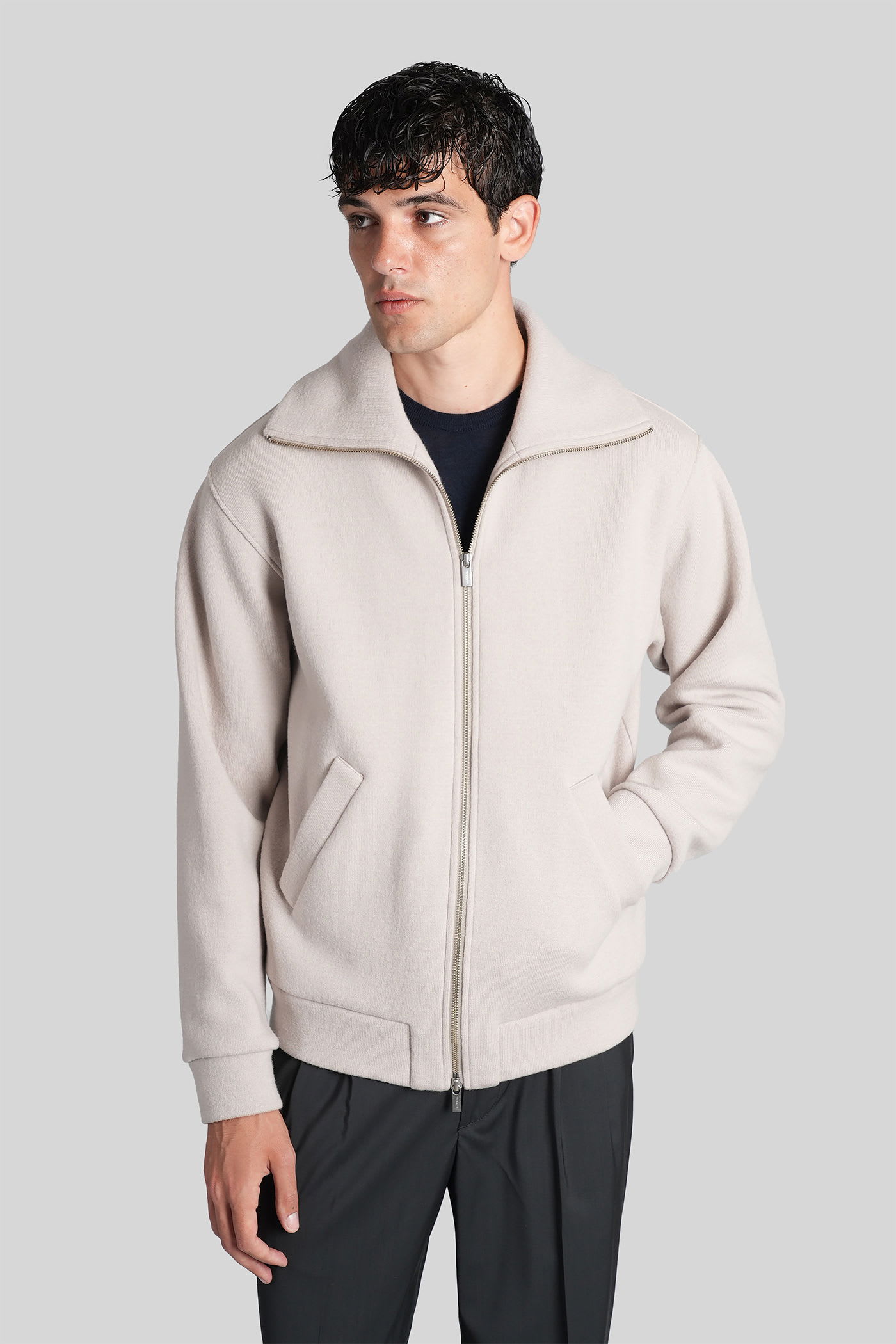 Barena Venezia Alon Casual Jacket In Grey Wool In Gray