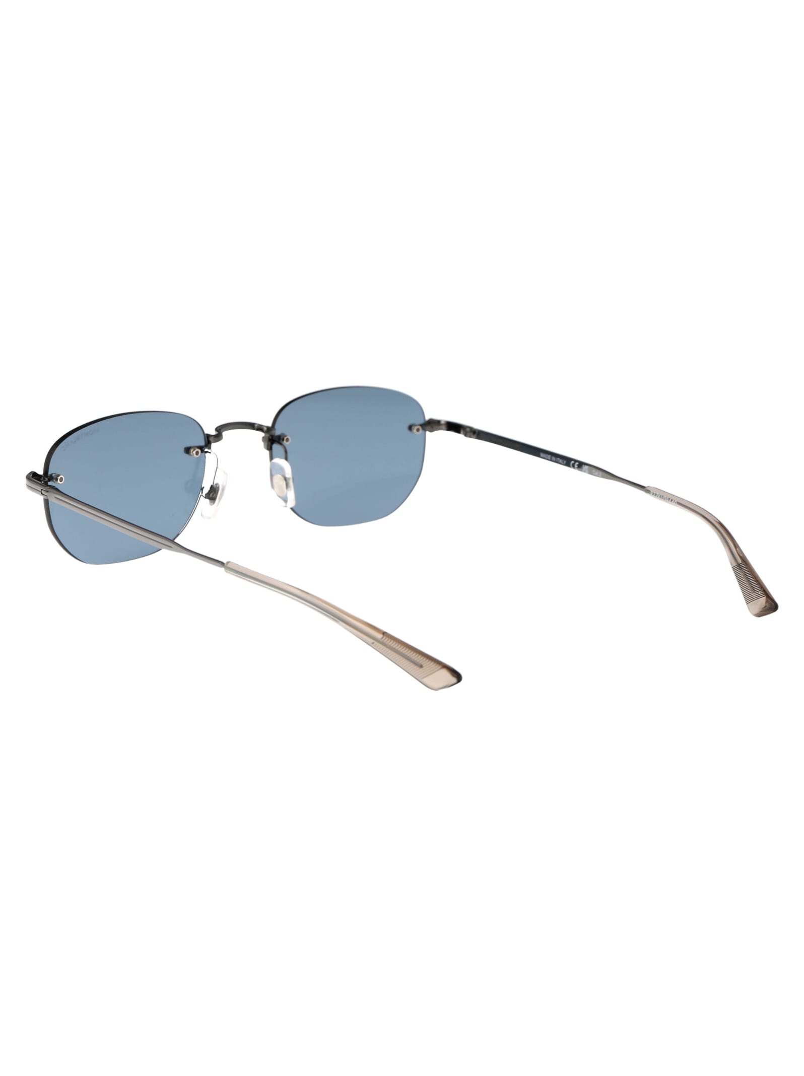 Shop Montblanc Mb0303s Sunglasses In 002 Ruthenium Ruthenium Blue