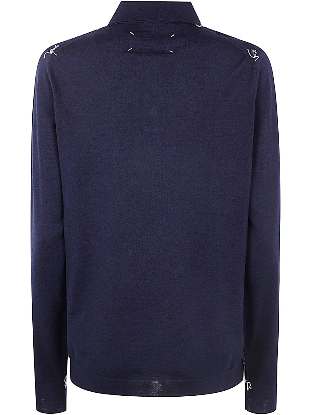 Shop Maison Margiela Polo Shirt In Navy