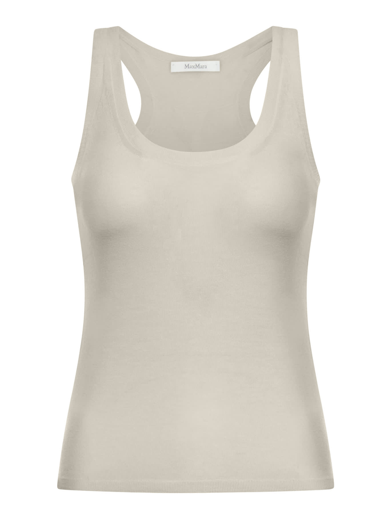 Shop Max Mara Abbono Top In Beige