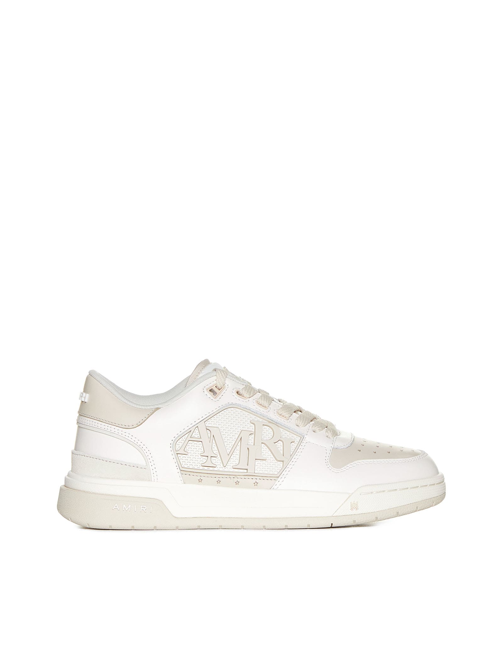 Amiri Low Top Sneakers Featuring Perforated Detailing In Alabaster