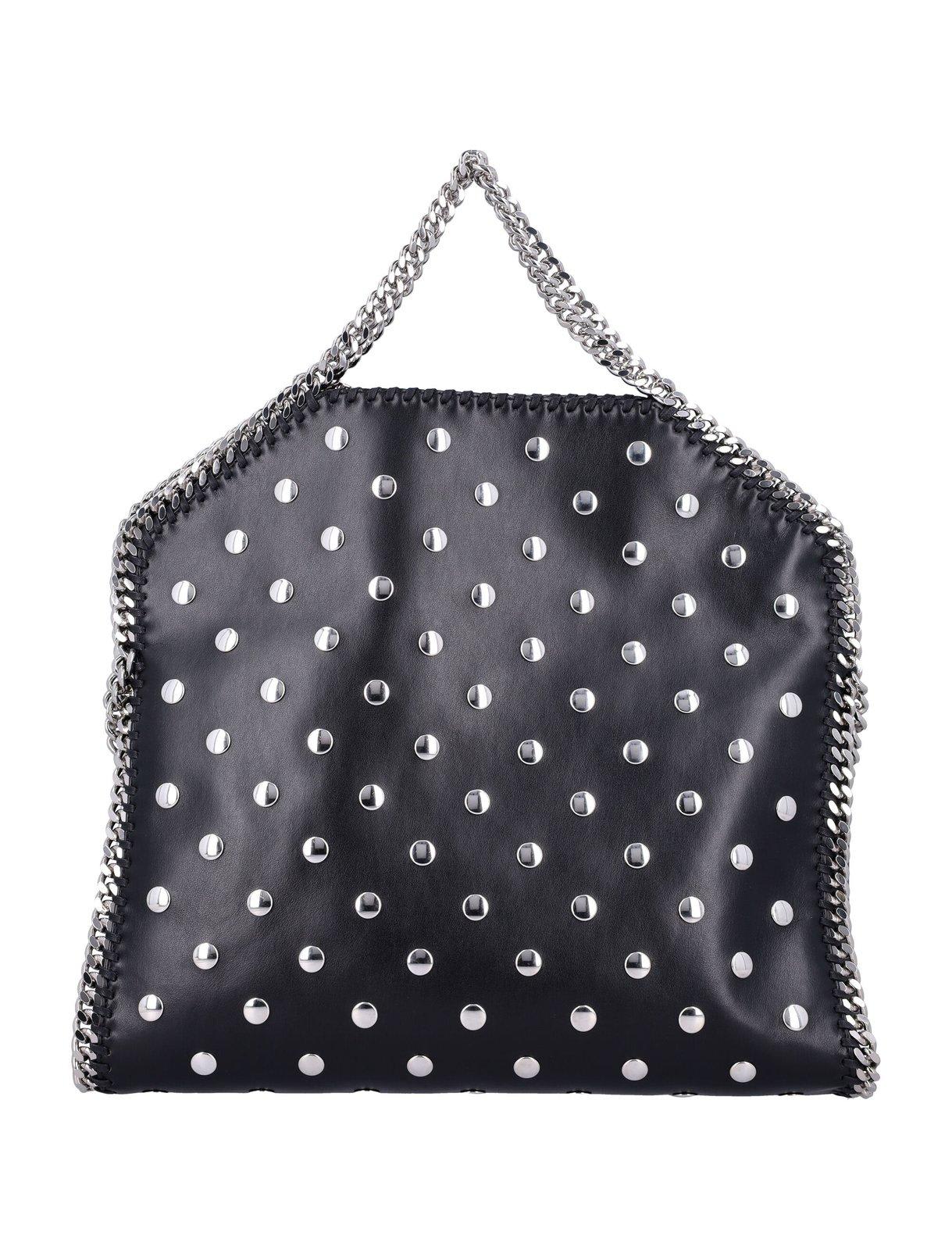 Shop Stella Mccartney Embellished Chained Tote Bag In Black