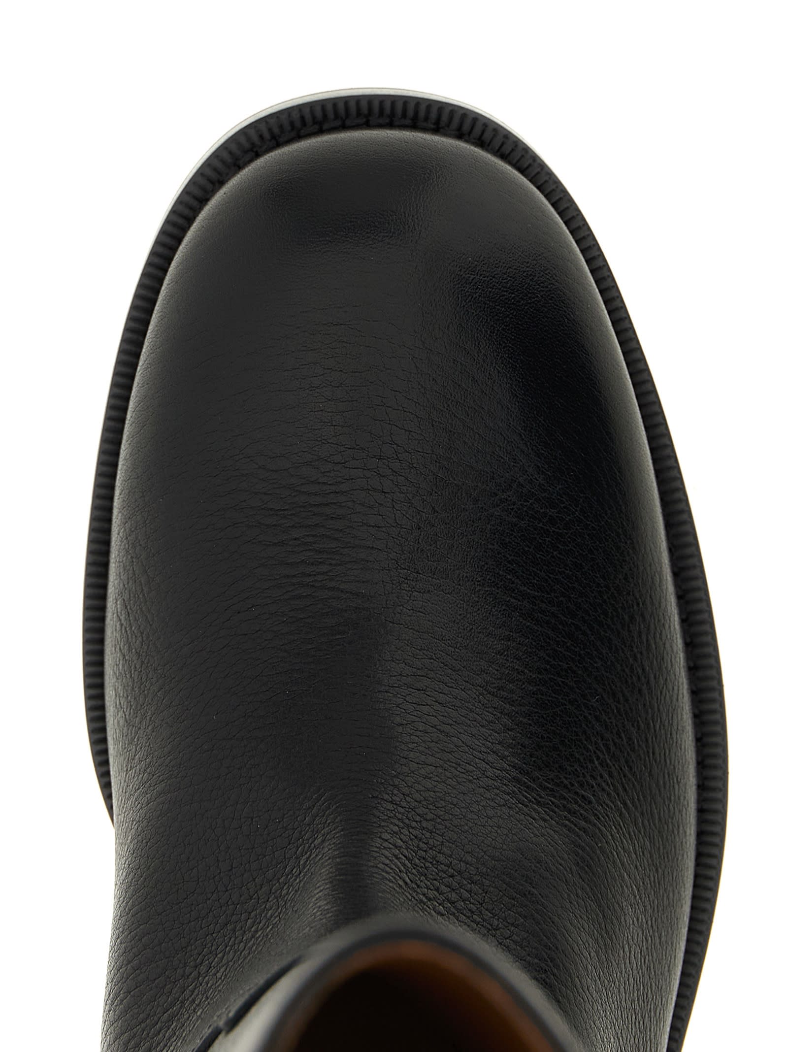 Church's Hammered Leather Round-toe Boots In Black