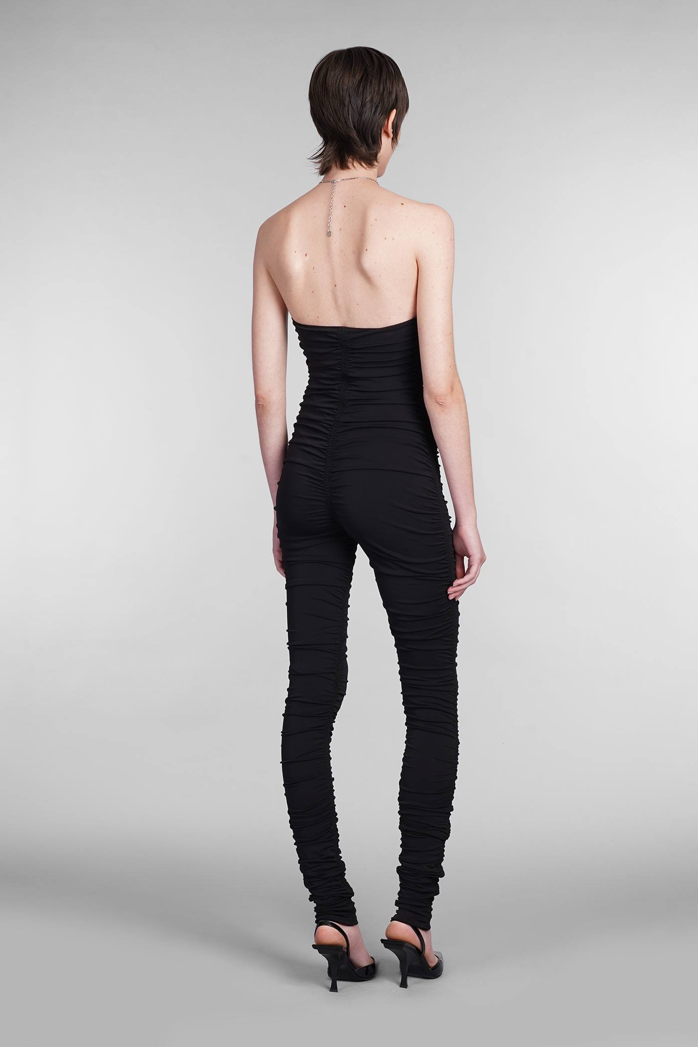 Shop Attico Jumpsuit In Black Acrylic