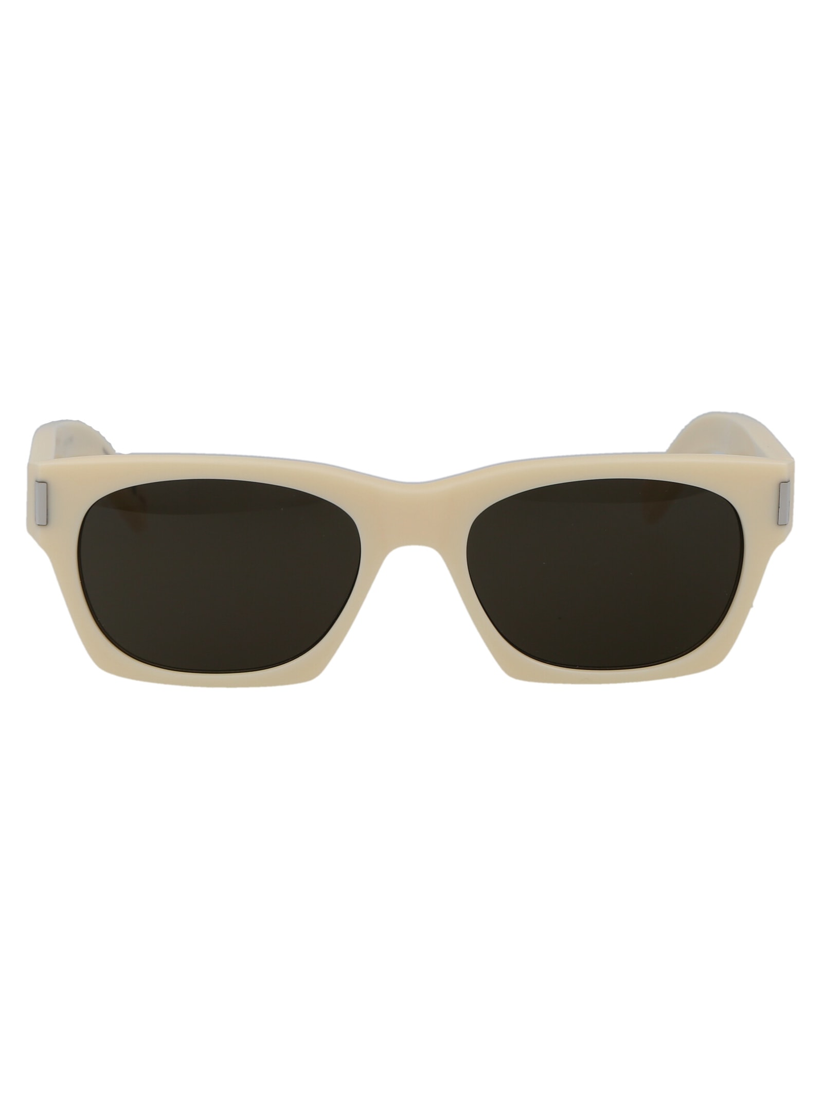 Saint Laurent Sl 402 Sunglasses In 020 Ivory Ivory Grey