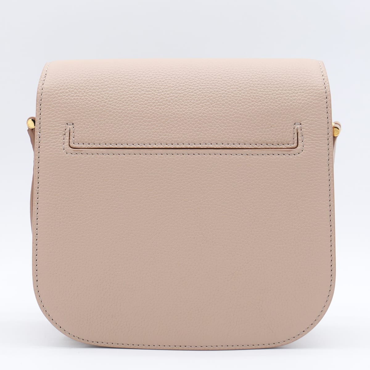 Light Beige Leather Crossbody Bag