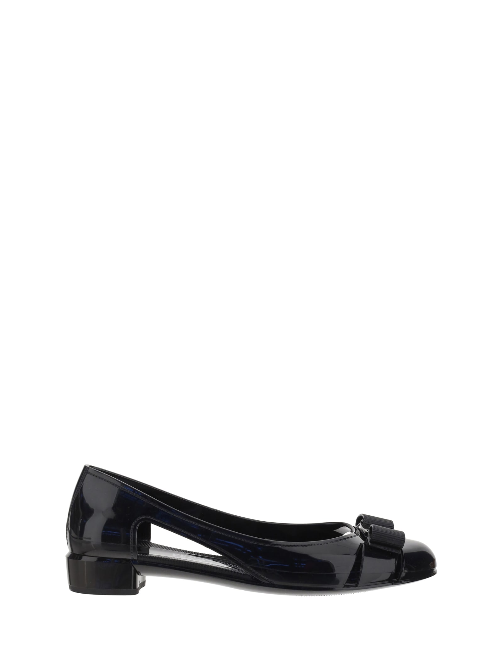 Shop Ferragamo Vara Jelly Pumps In Nero