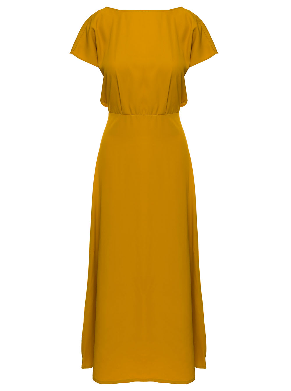 Mauro Grifoni Grigfoni Womans Mustard-colored Viscose Long Dress