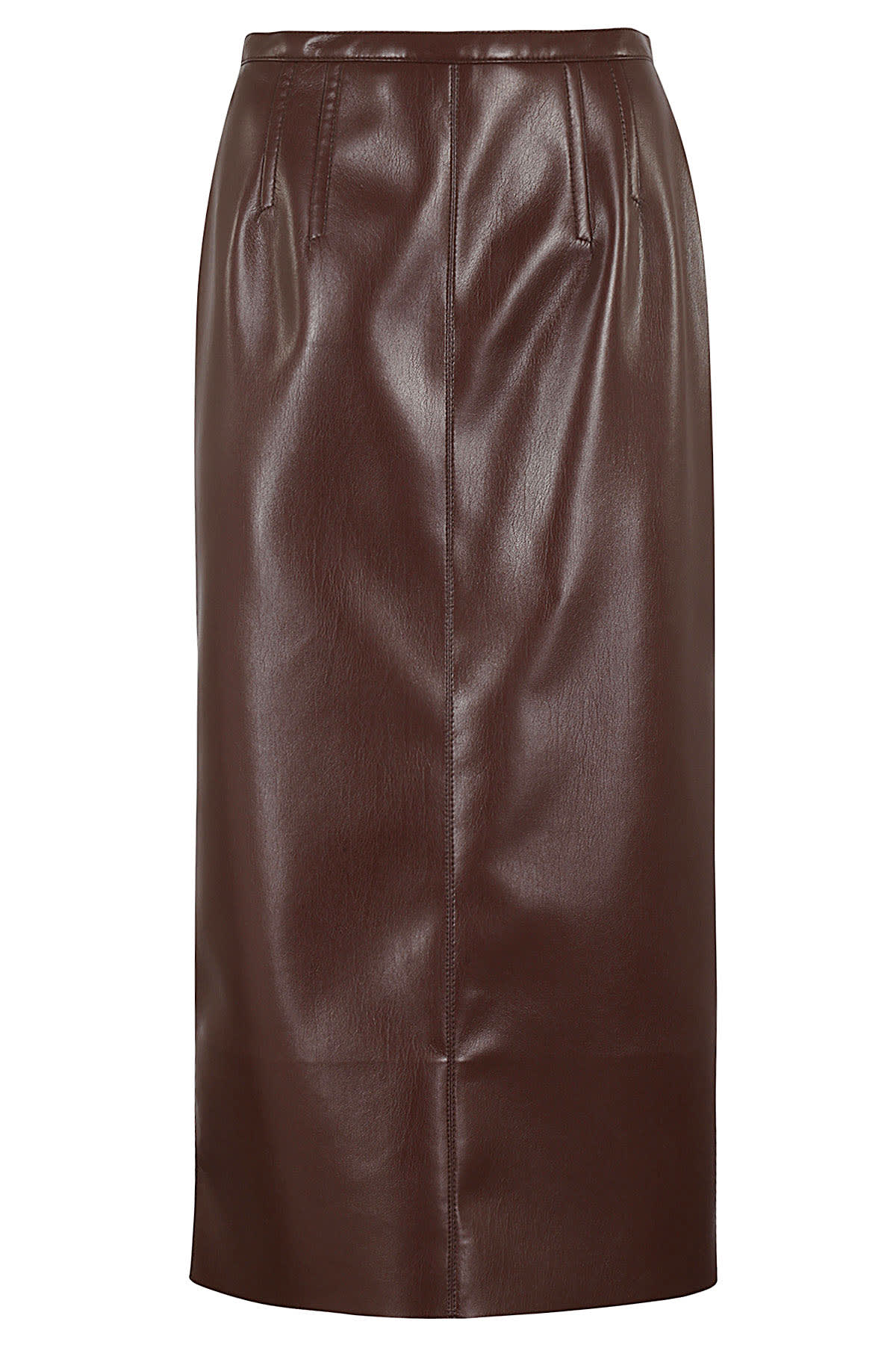 Long Leather Effect Skirt