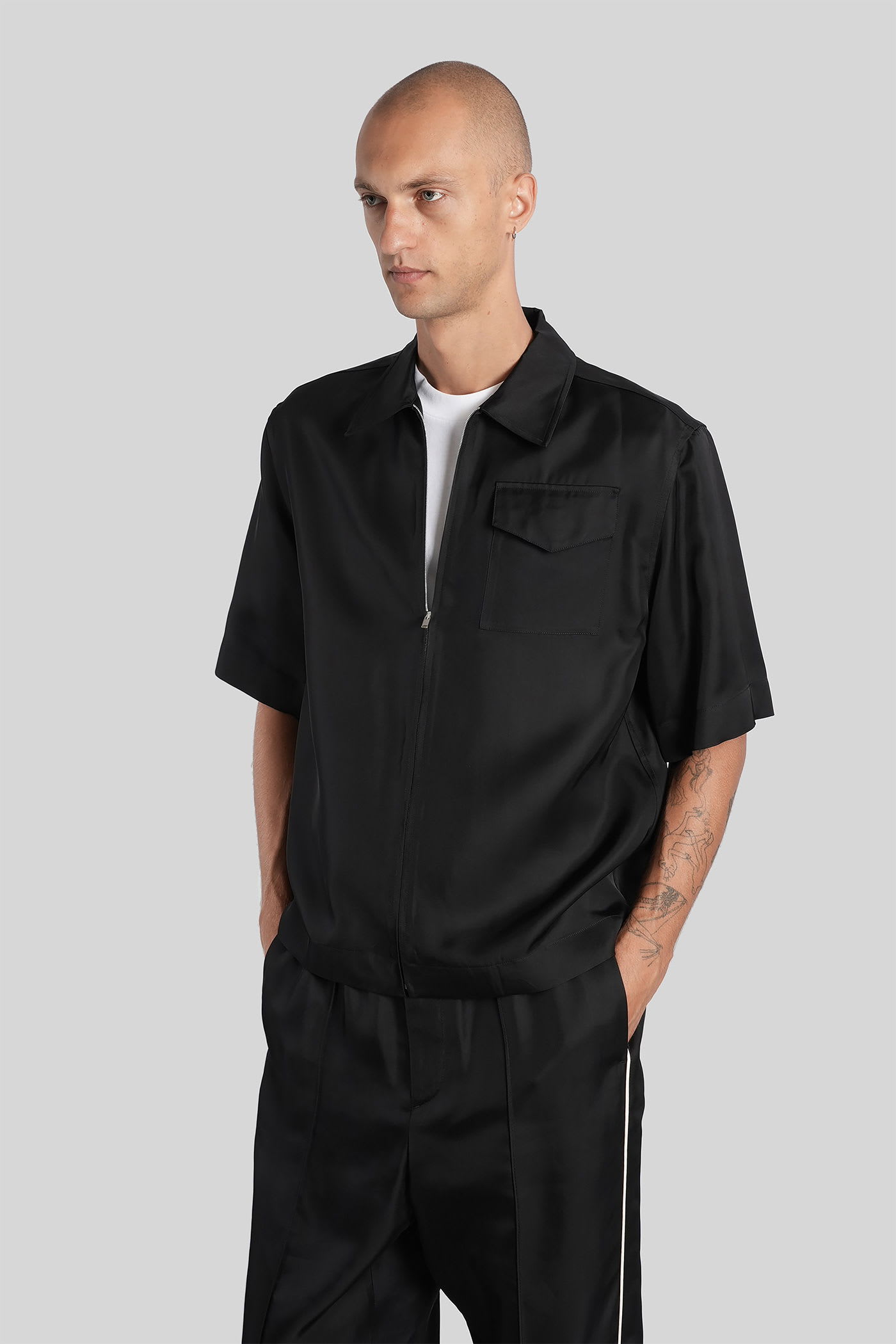 Jil Sander Shirt In Black Viscose In Black