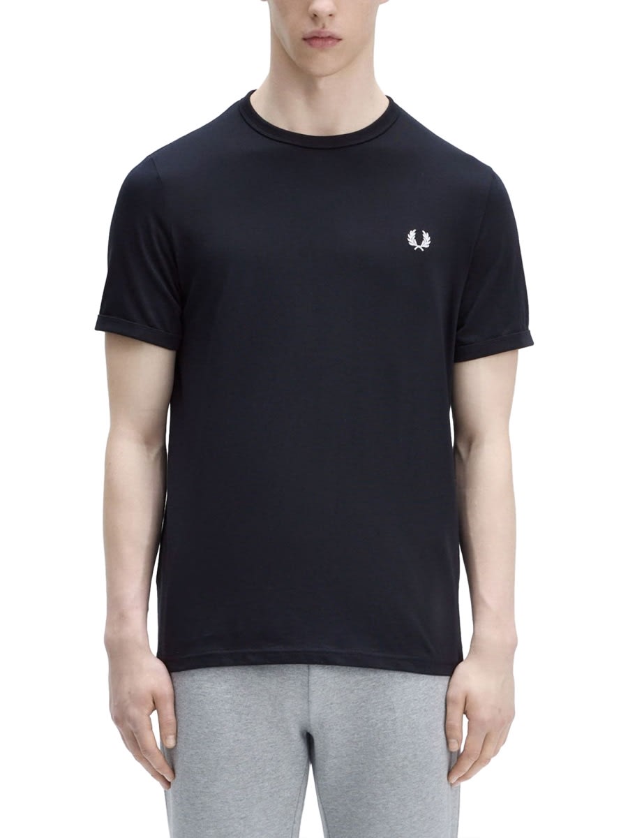 T-shirt With Logo Embroidery