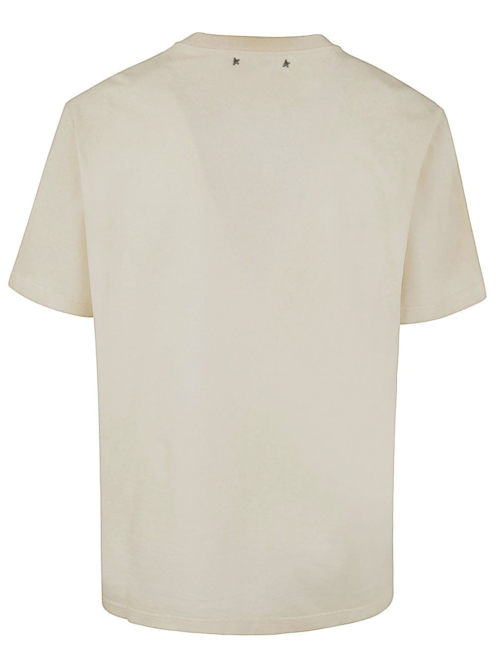 Shop Golden Goose Journey M`s Regular T-shirt In Heritage White Dark Green