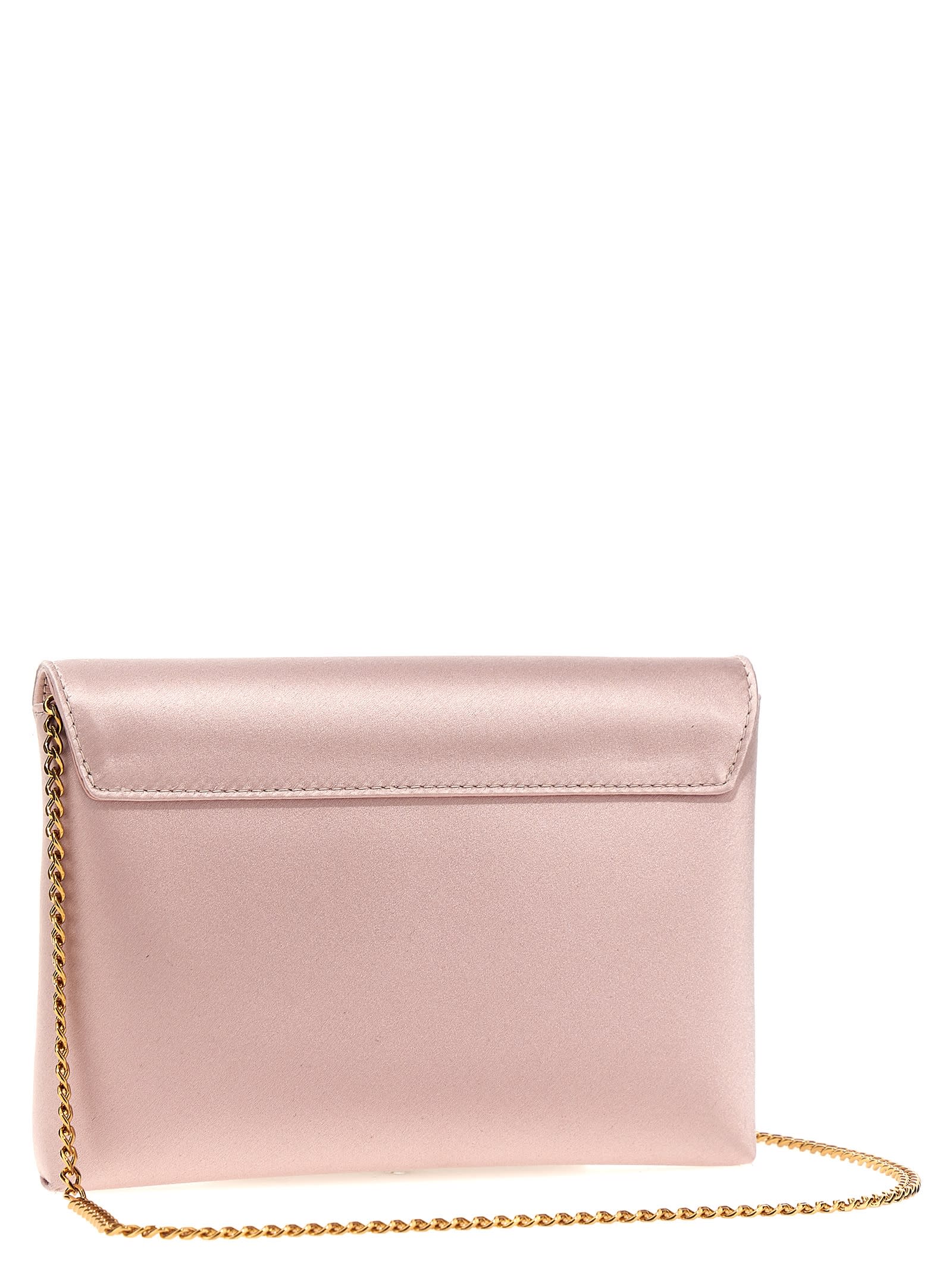 Shop Versace La Medusa Clutch In Pink