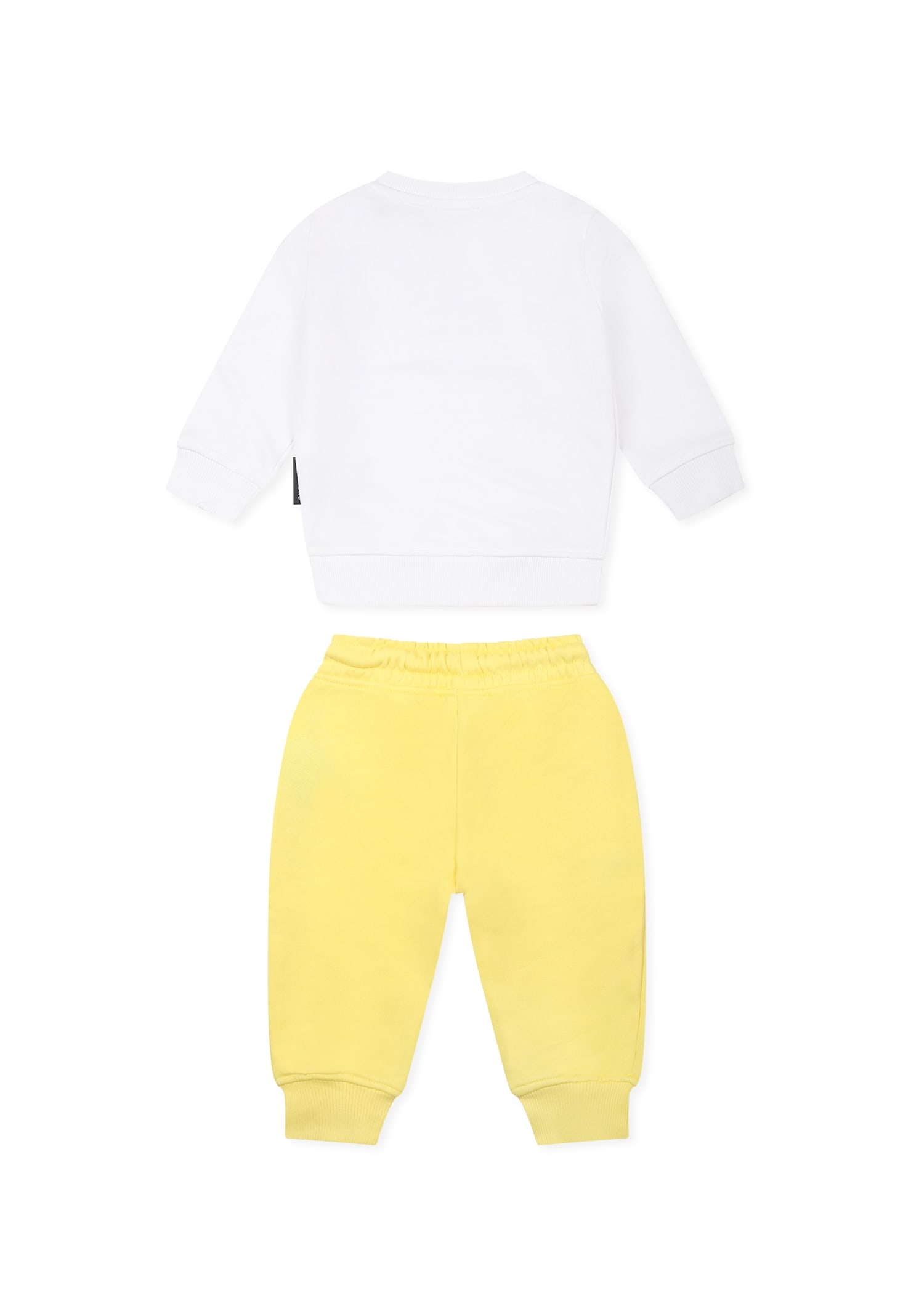 Richmond Yellow Suit For Baby Boy With Logo In Yellow