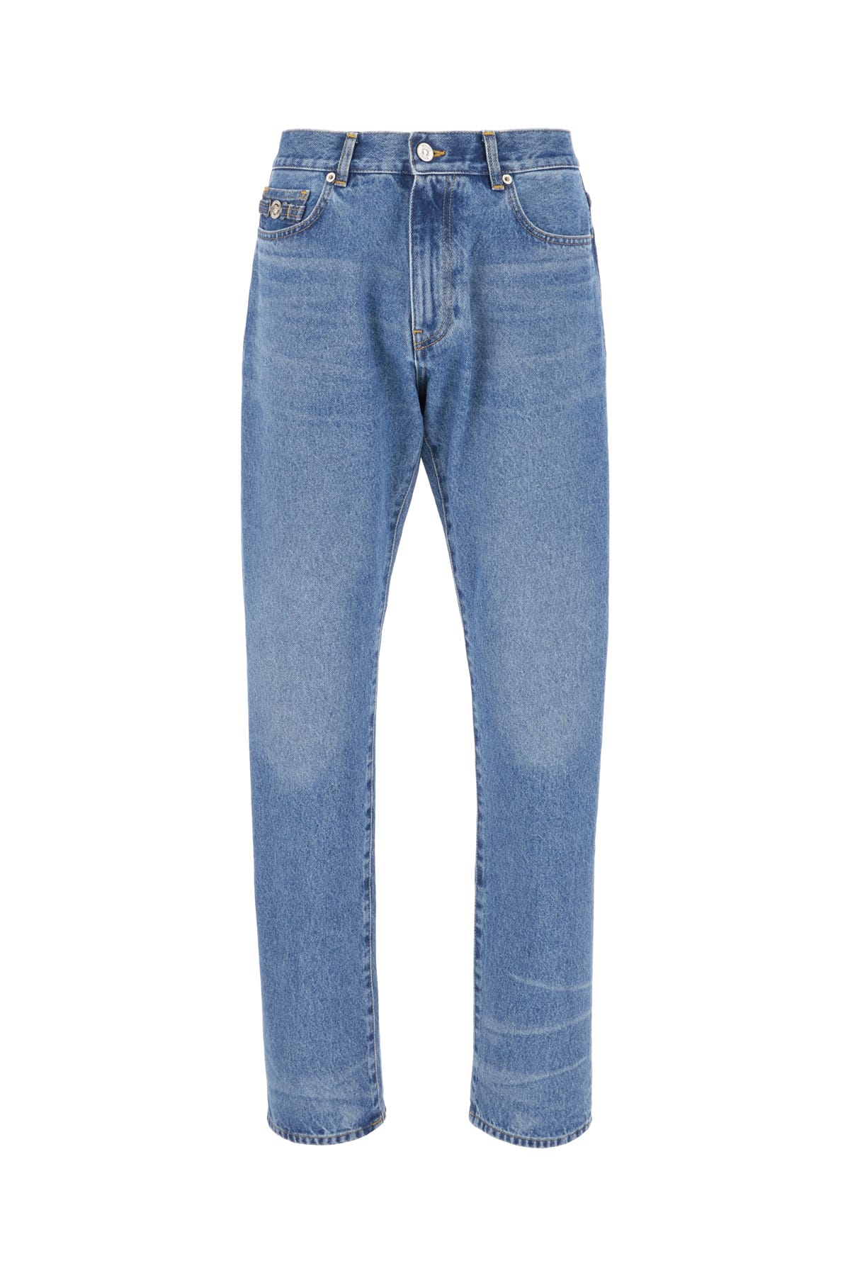 Versace Denim Jeans In Faded Light Blue