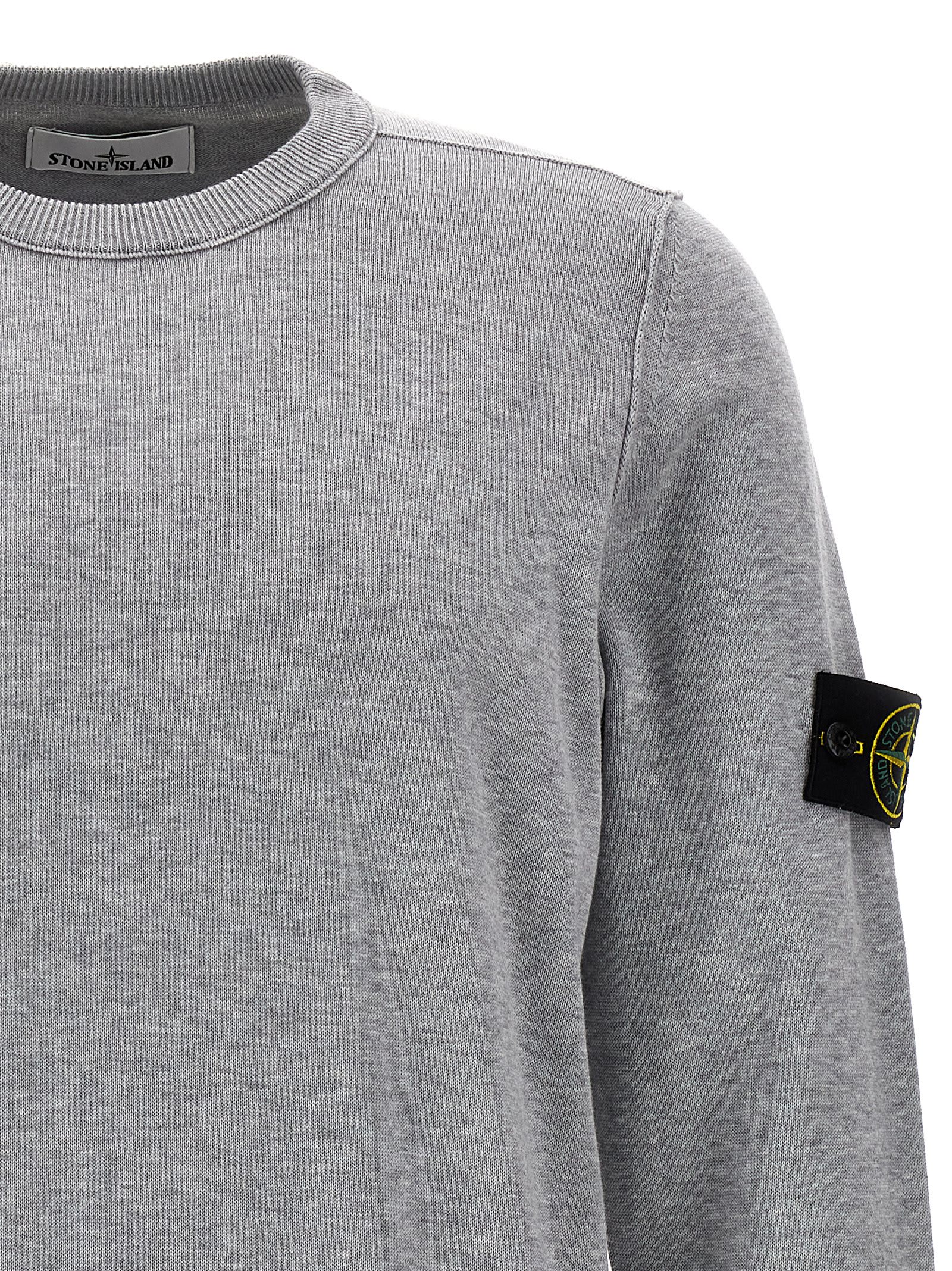 Stone Island Jersey With Logo In Gray