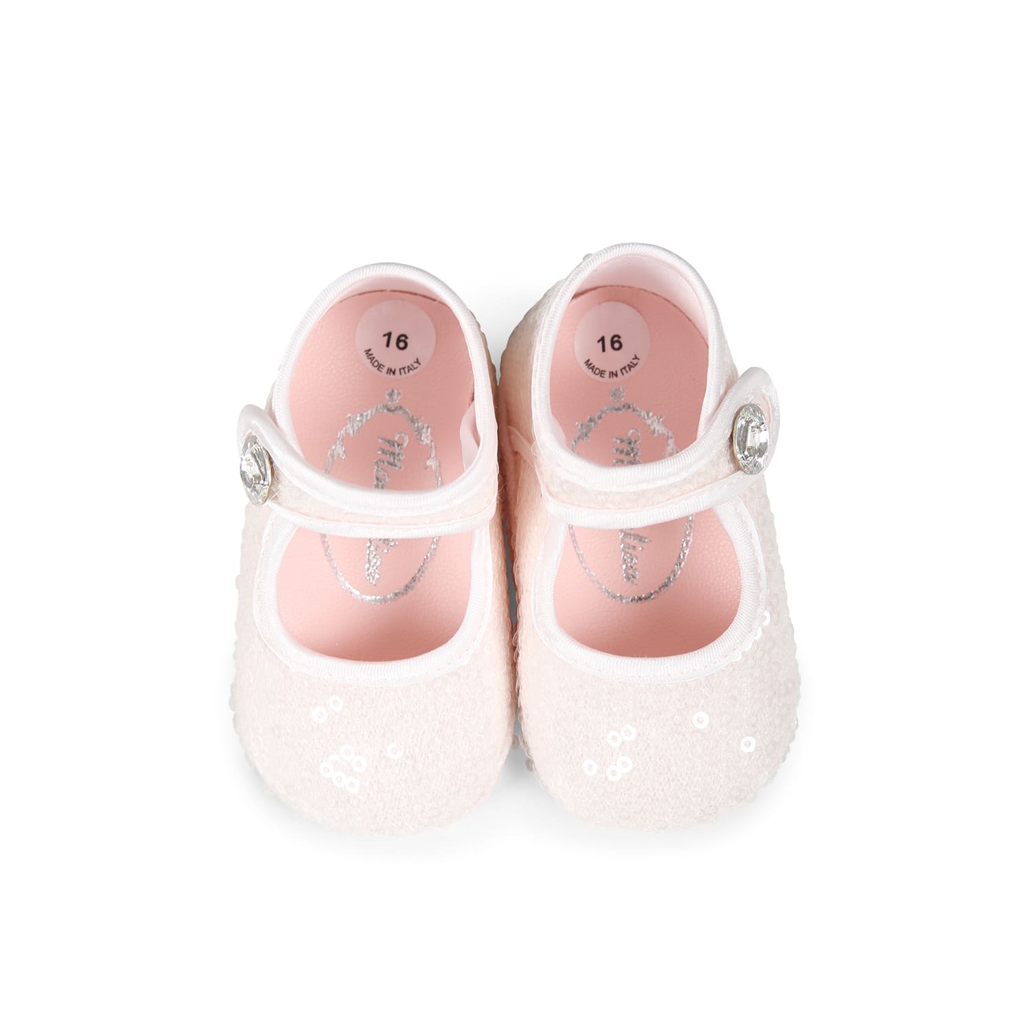 Monnalisa Pink Ballet Flats For Baby Girl In Pink