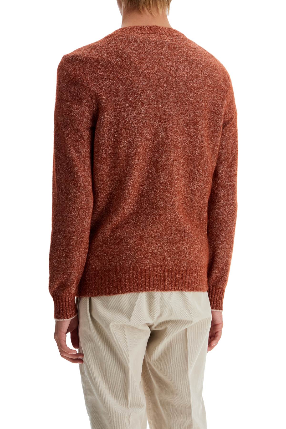 Shop Brunello Cucinelli Buttoned Alpaca And Cotton Pul In Corallo+oyster (red)