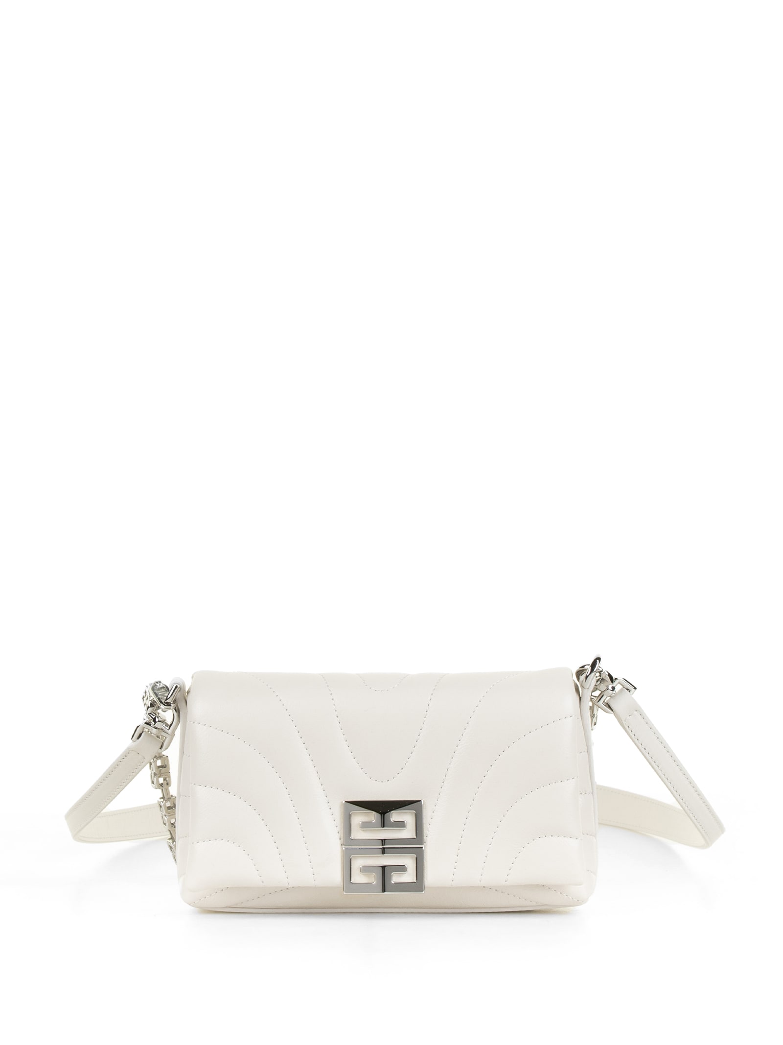 Givenchy Soft Micro Clutch Bag In Quilted Leather In Ivory