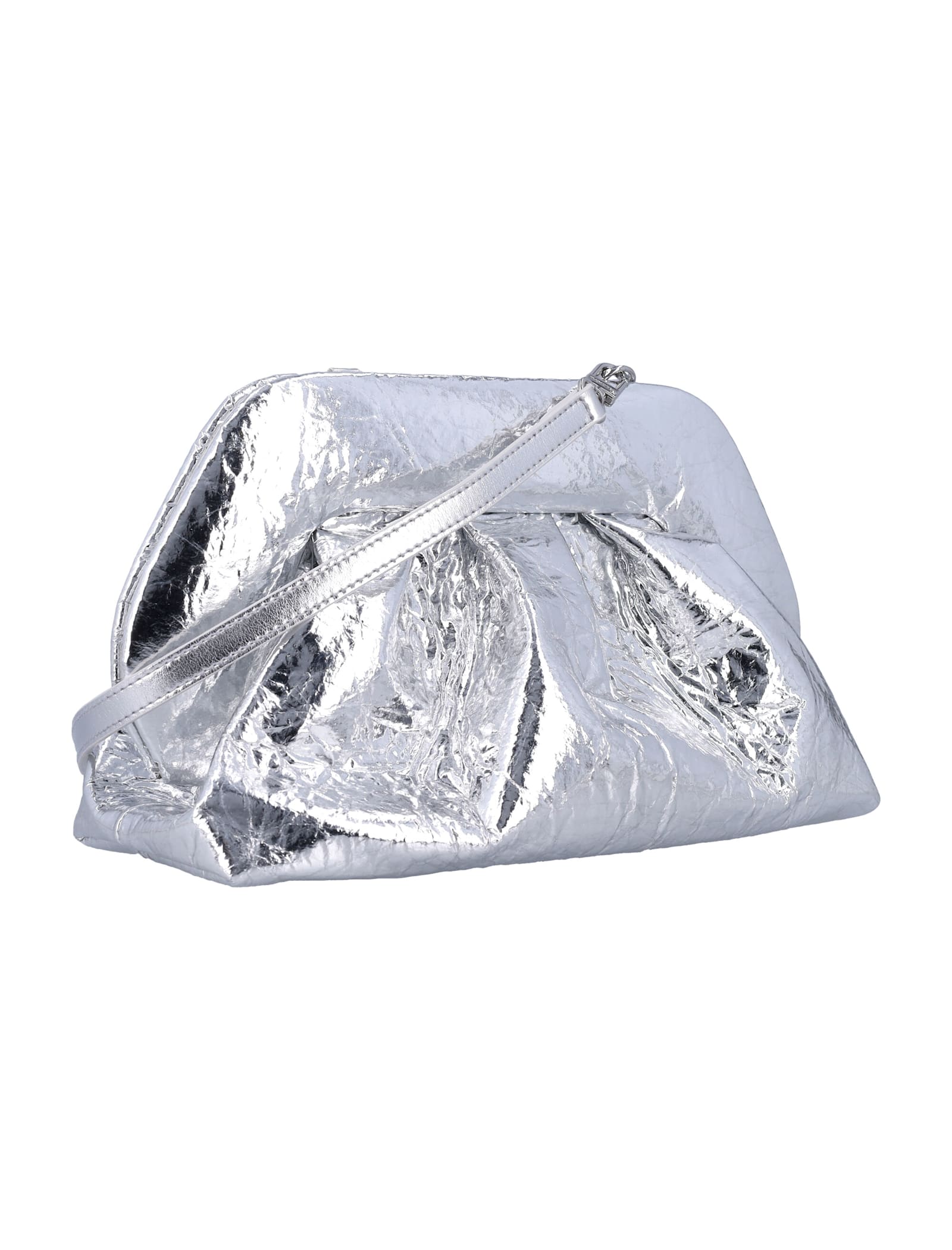 Themoirè Tia Pineapple Clutch In Silver