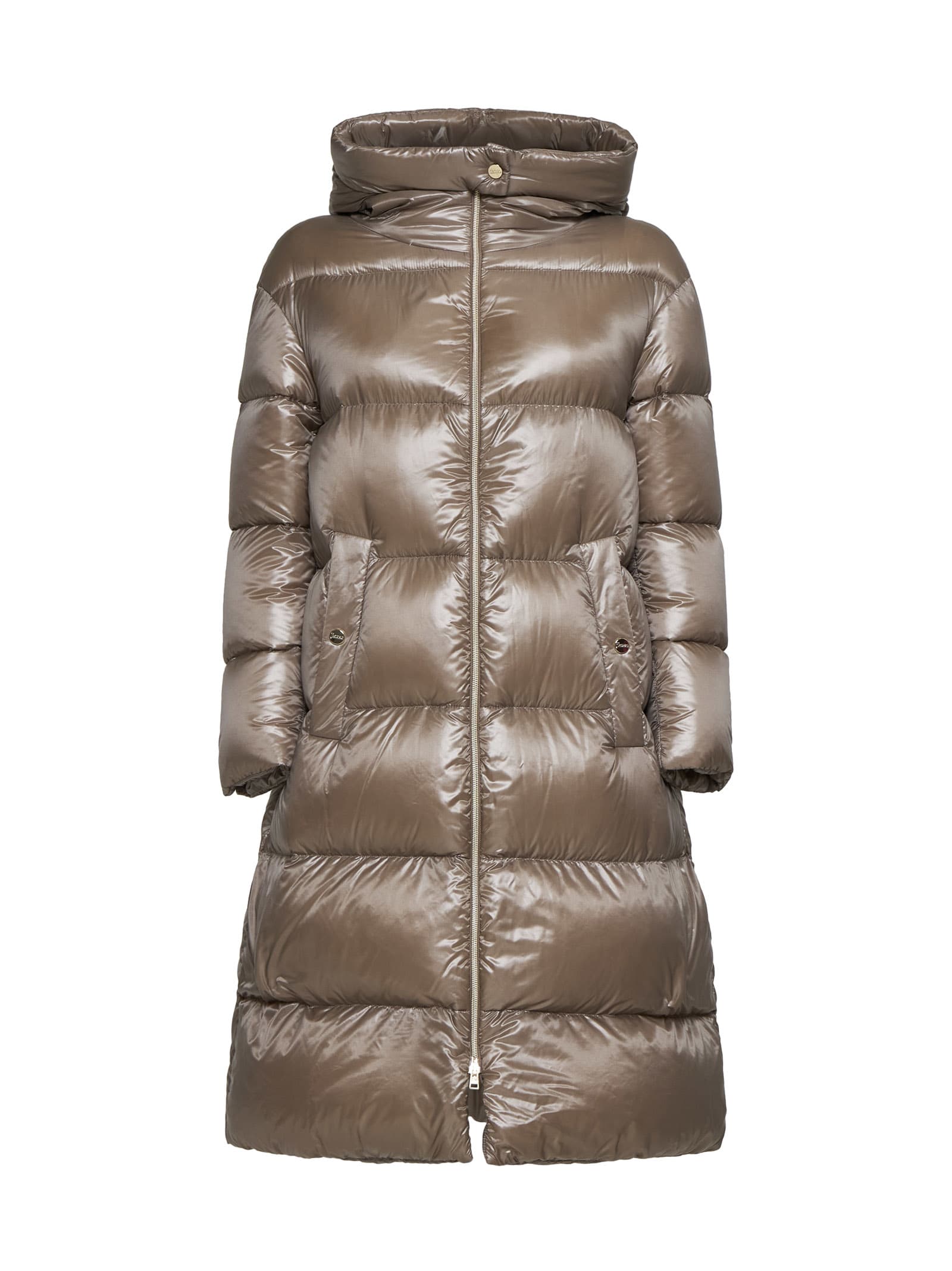 Shop Herno Down Jacket In Dove Grey