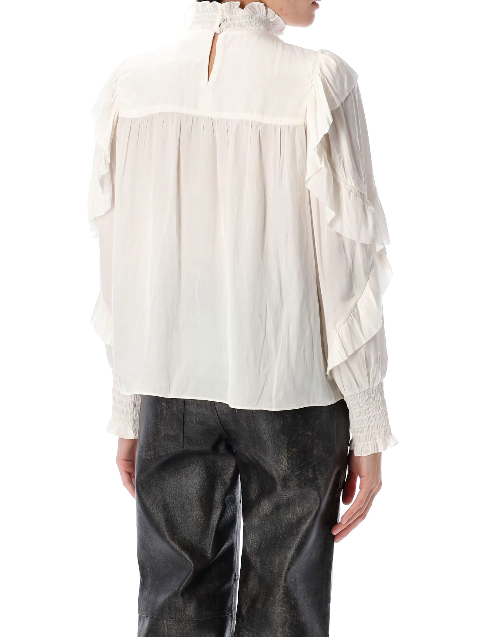Shop Isabel Marant Seila Shirt In Ecru