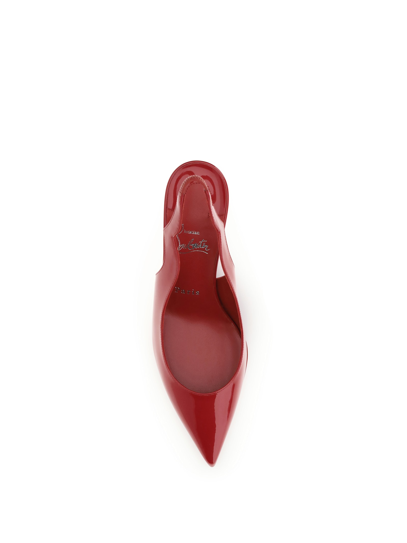 Christian Louboutin Hot Chick 70 Patent Leather Slingback Pumps In Red