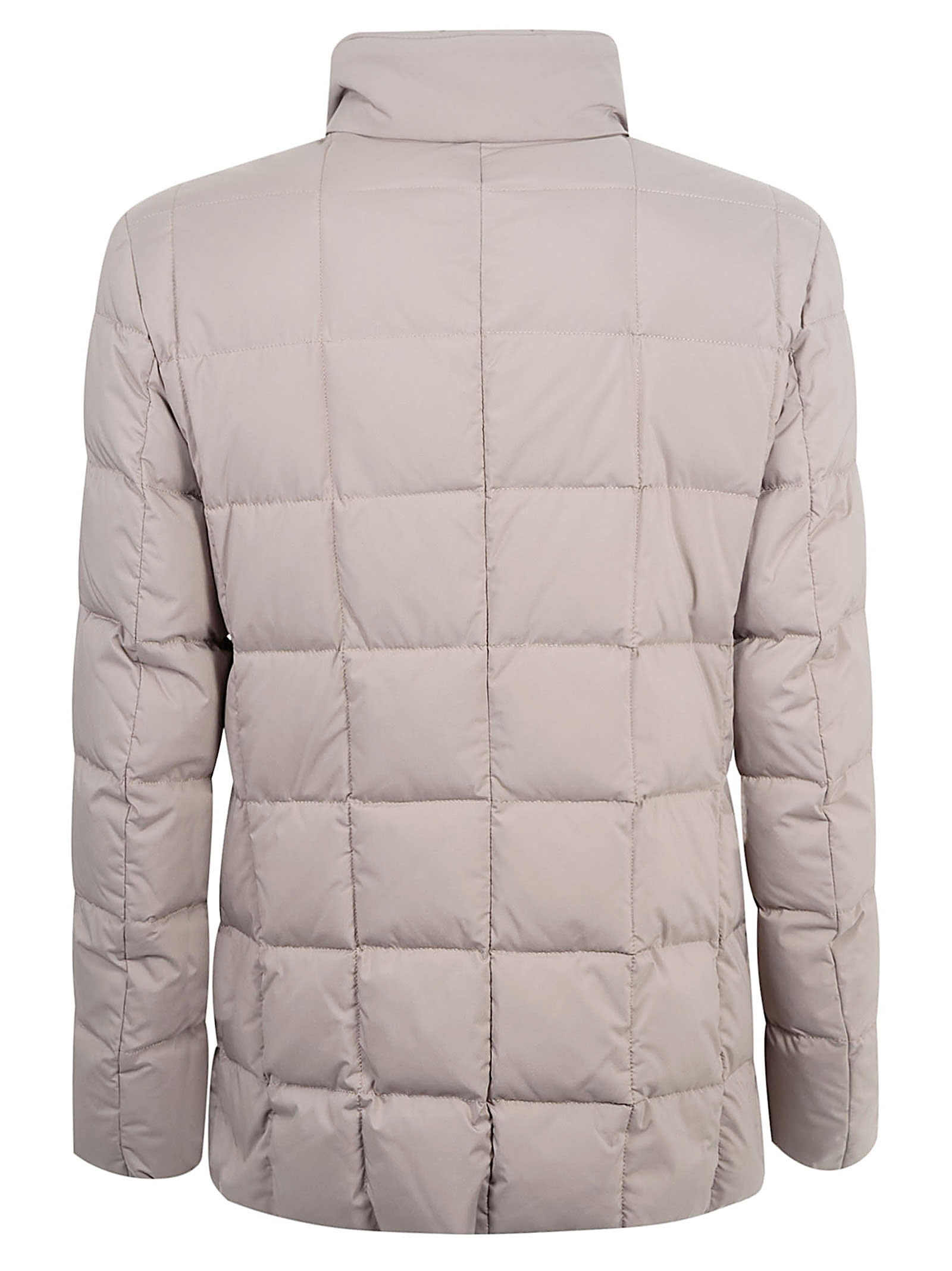 Shop Fay Check Quilted High-neck Buttoned Jacket