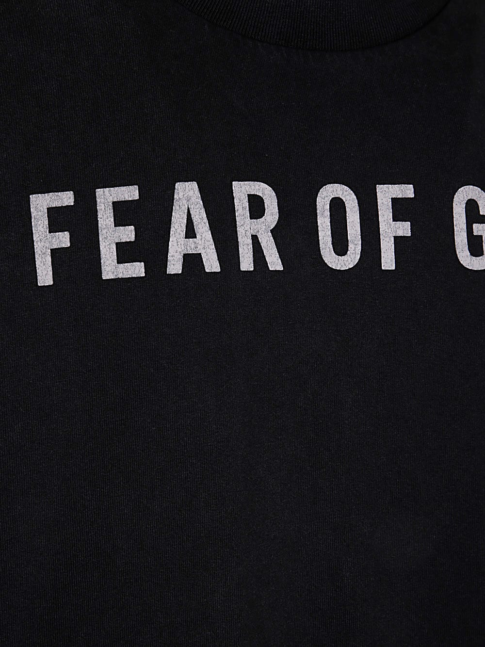 Shop Fear Of God Short Sleeve Tee Logo Grey Print In Black