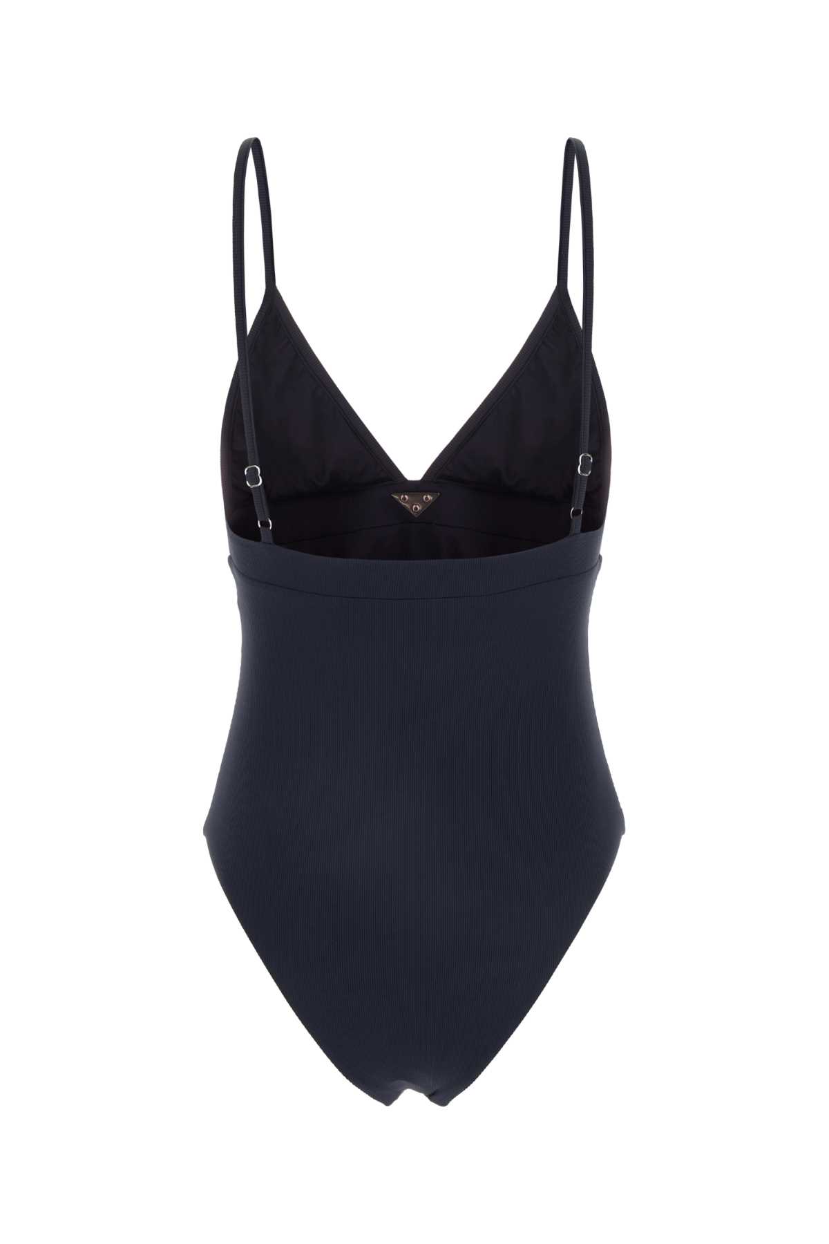 Shop Prada Midnight Blue Stretch Nylon Swimsuit In Bleu