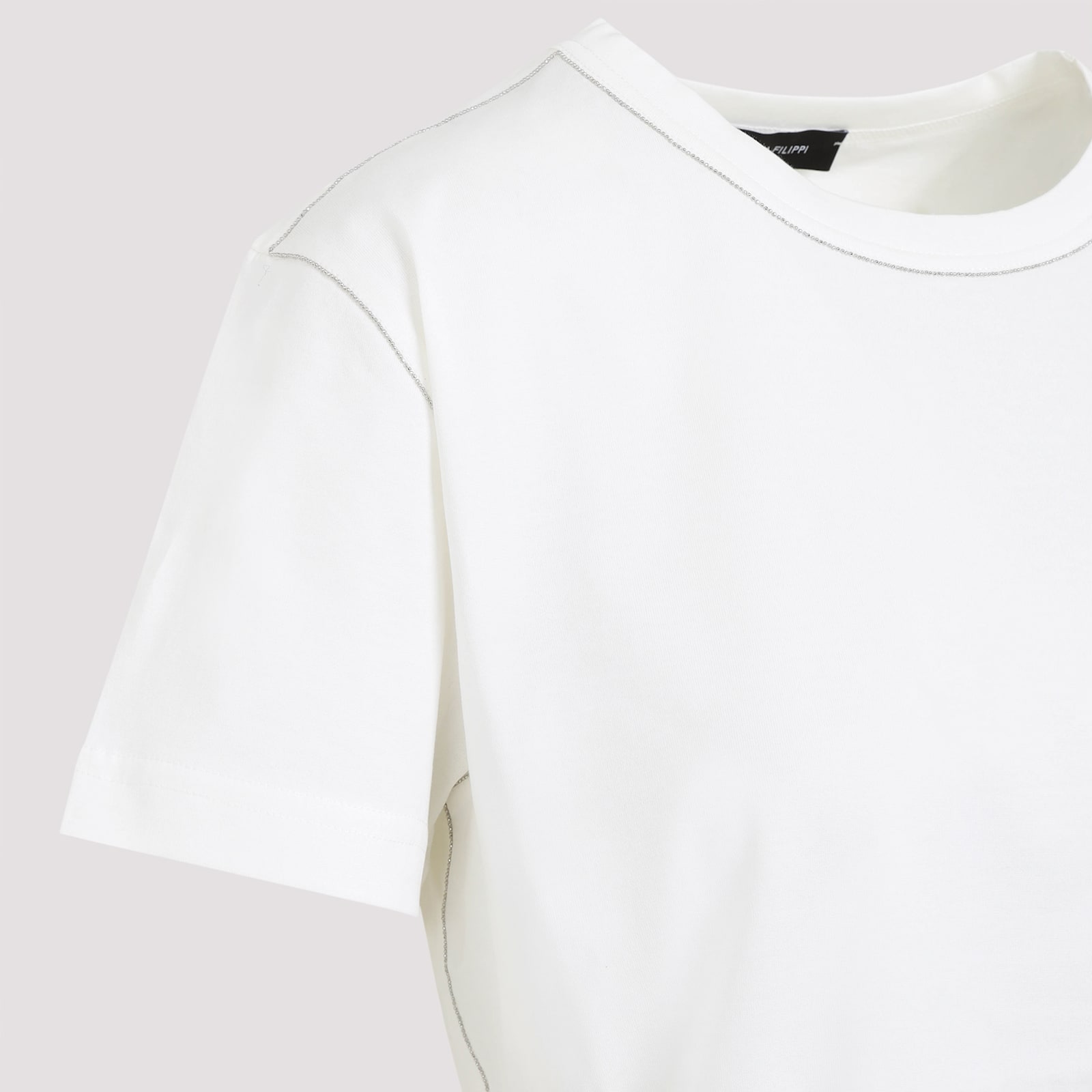 Tシャツ・カットソー Fabiana Filippi White Cotton Jersey Fabric T-Shirt Fabiana Filippi White Cotton Jersey T-shirt | ModeSens