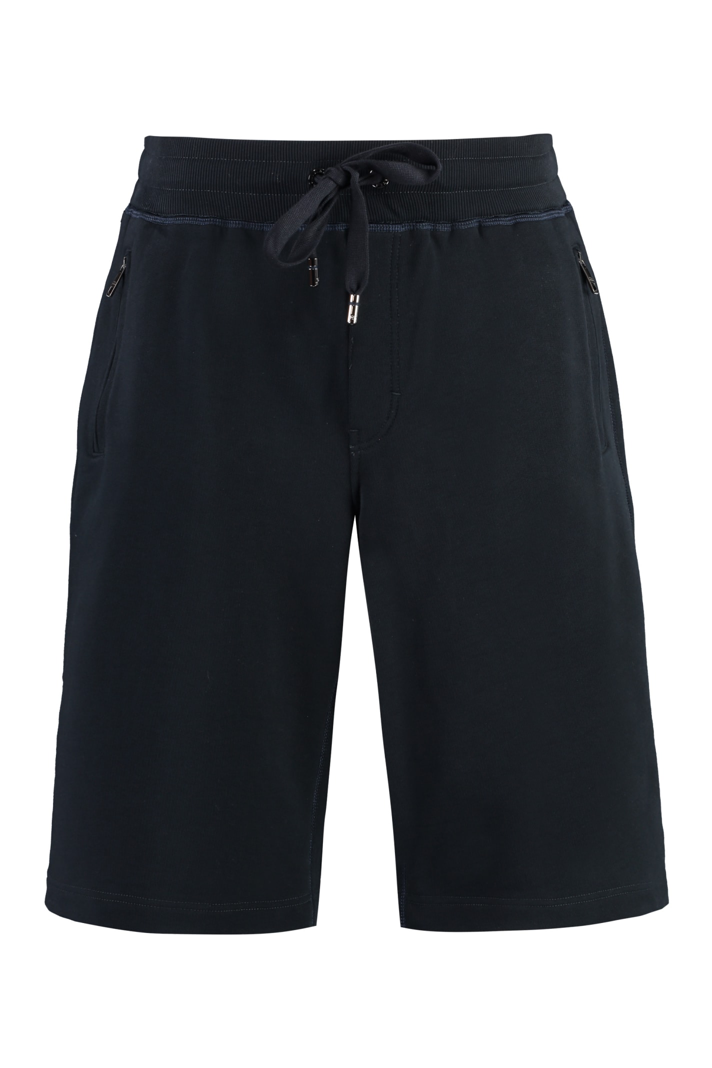Shop Dolce & Gabbana Cotton Bermuda Shorts In Blue