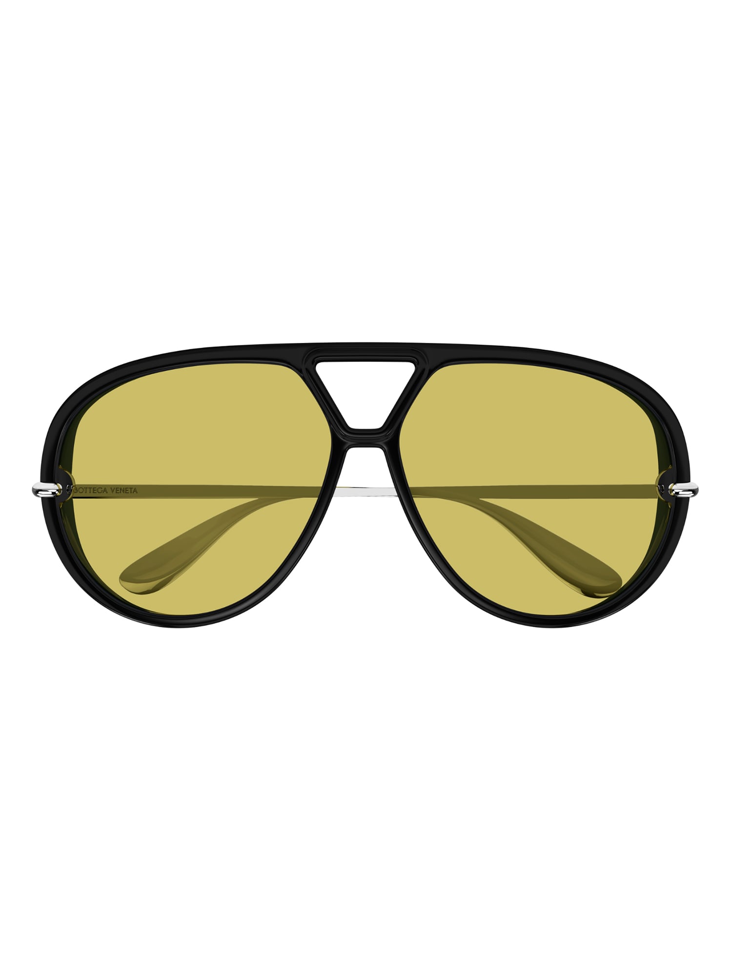 Bottega Veneta Bv1274s Sunglasses In Black Silver Yellow