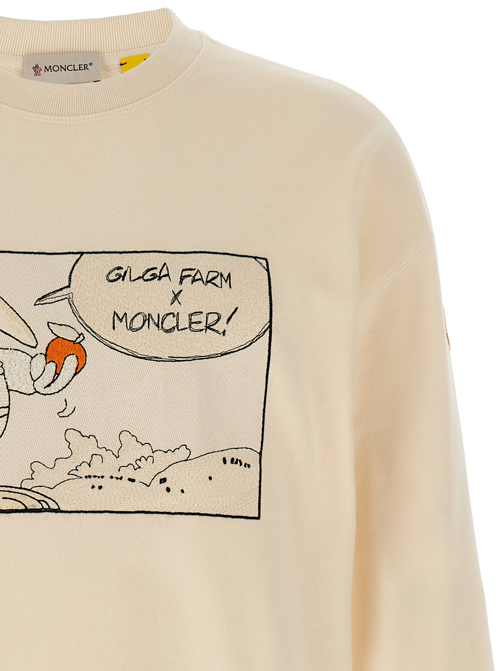 Moncler Genius Moncler X Gilga Farm By Donald Glover Cotton Sweatshirt In Neutral