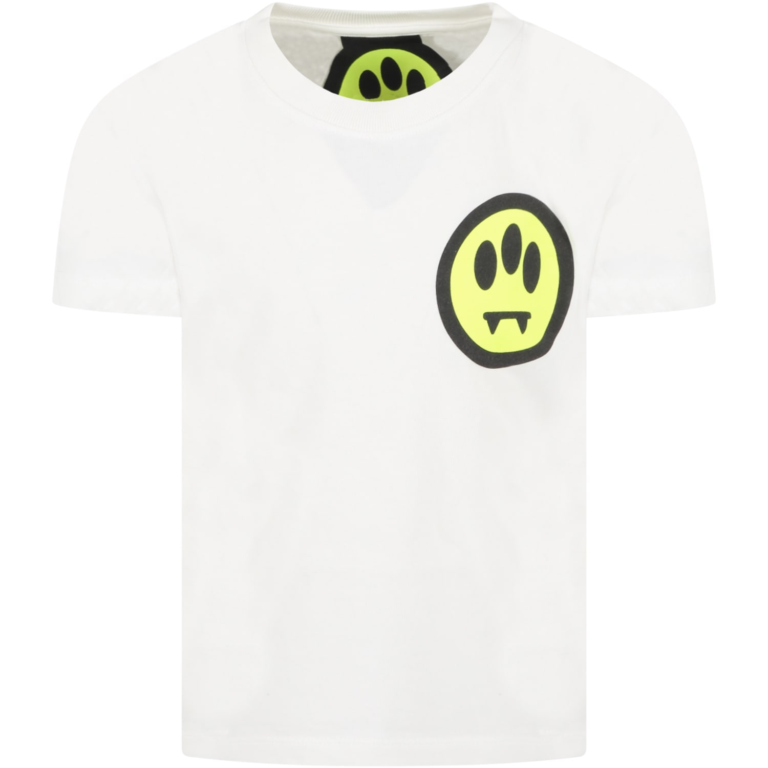Barrow White T-shirt For Kids With Black Logo