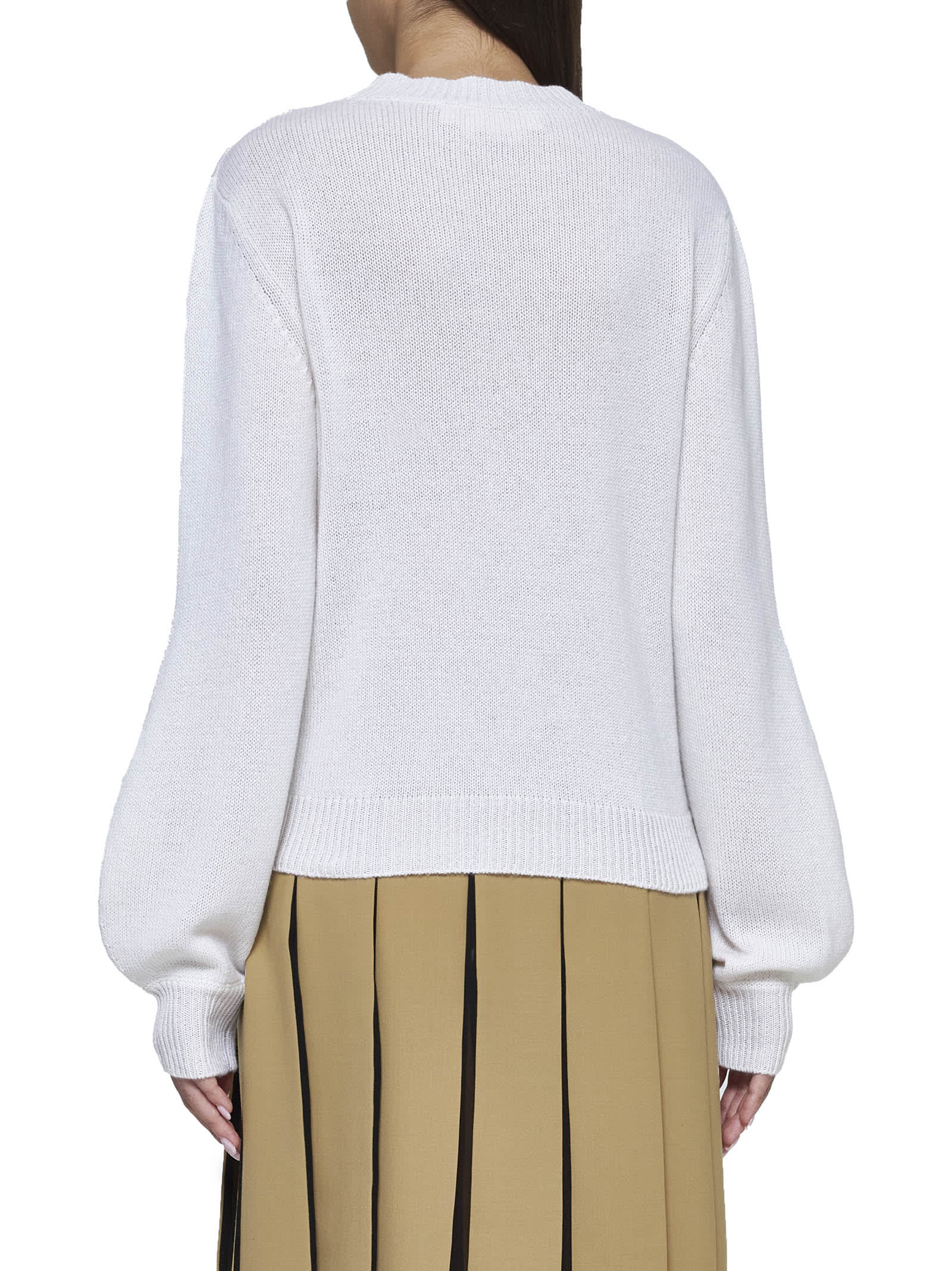 Shop Marni Sweater In Alabaster