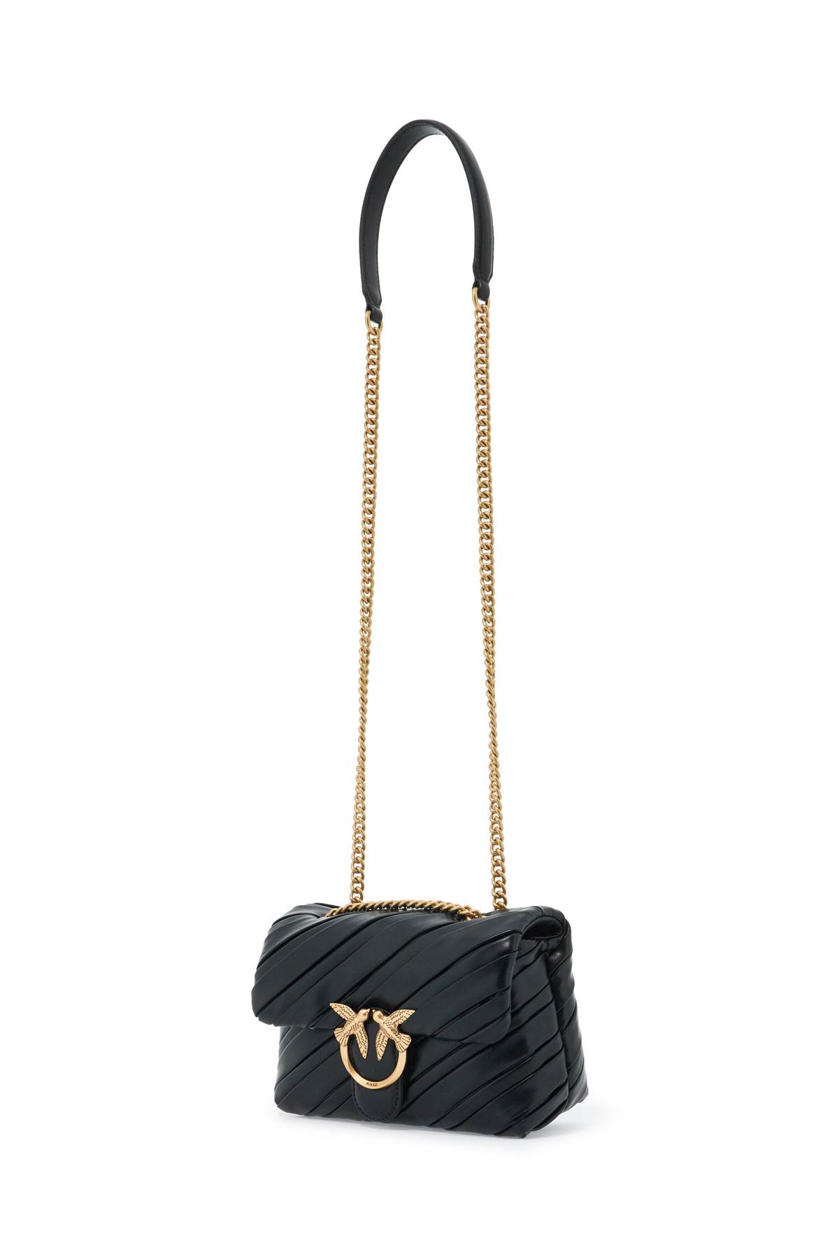 Pinko Love Puff Mini Cl Recycled Clutch In Black