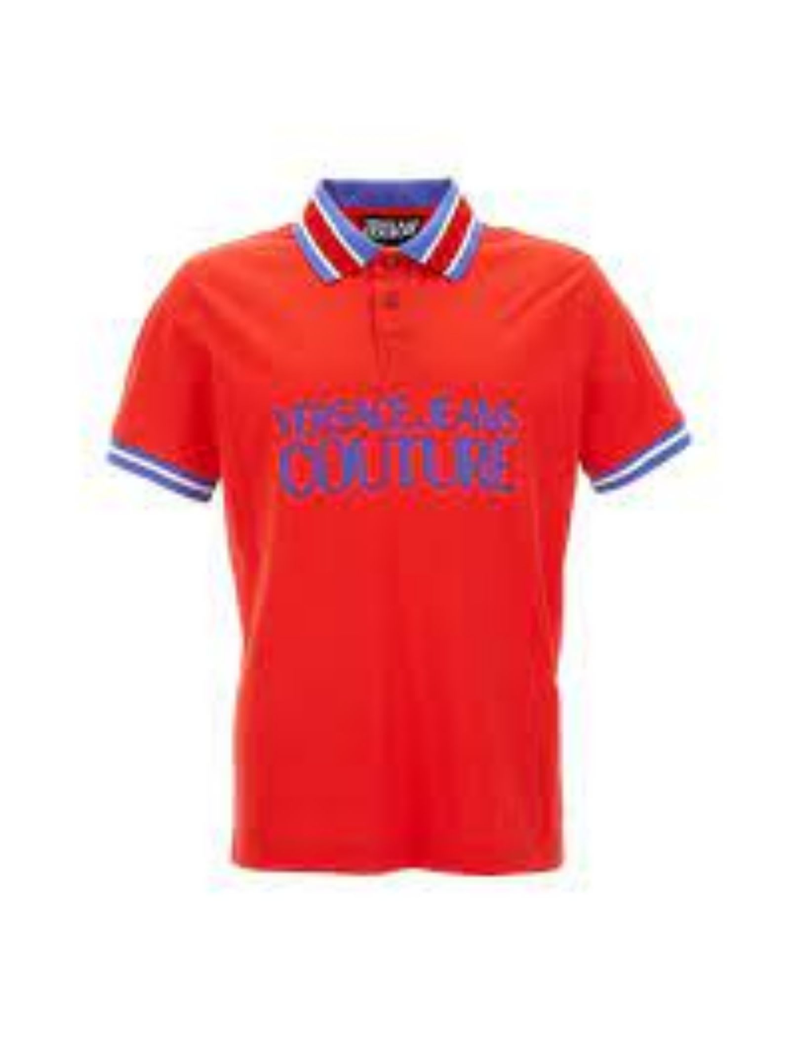 Shop Versace Jeans Couture Polo In Red