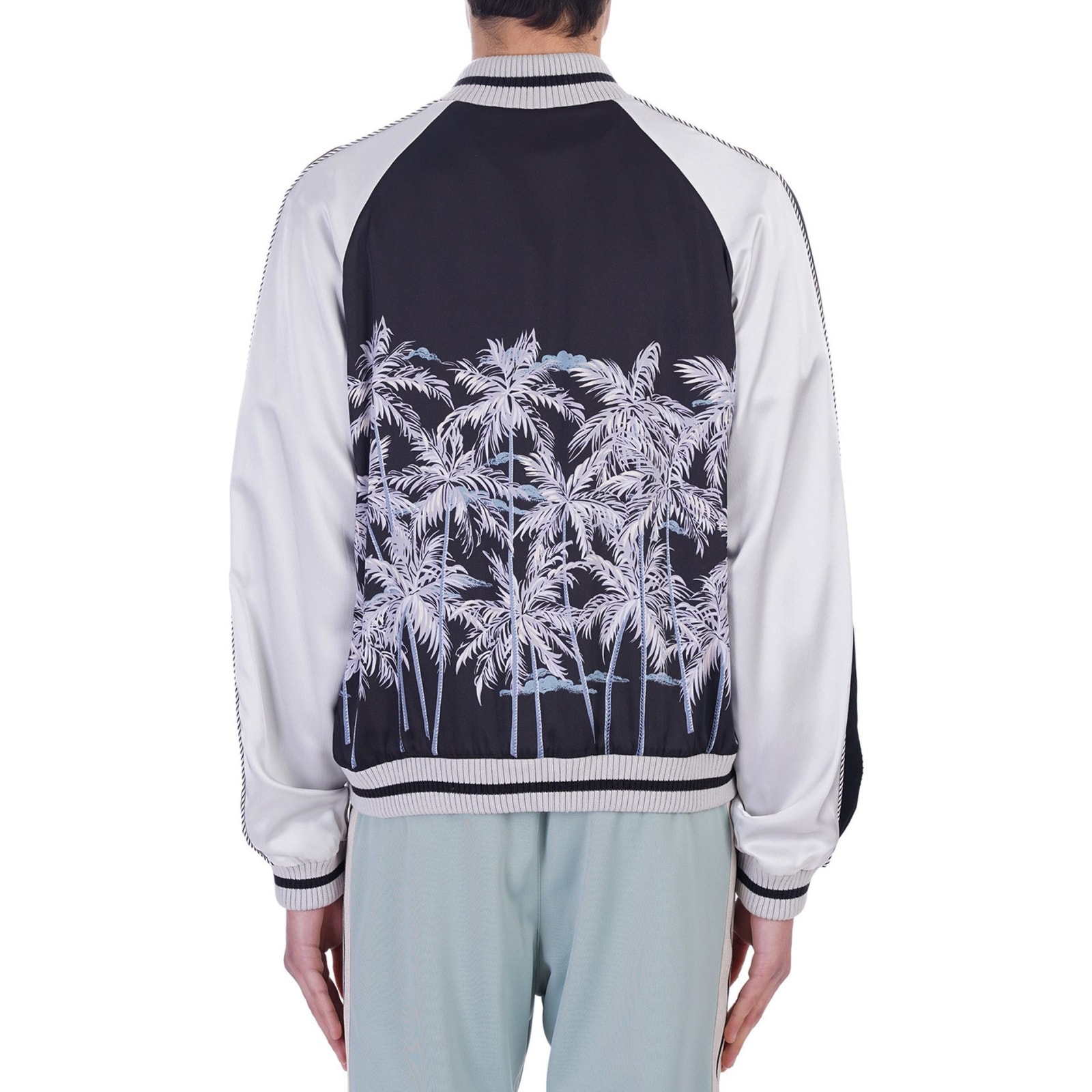 Shop Palm Angels Casual Printed Bomber In Black